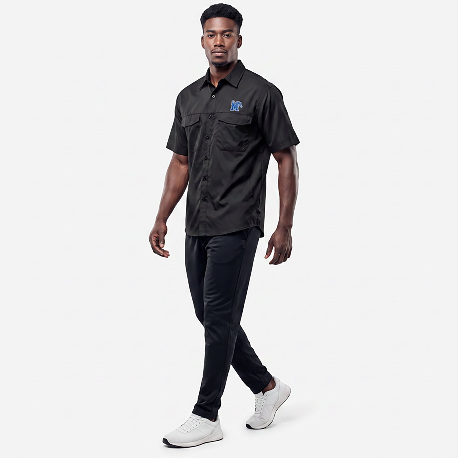Antigua Men's University of Memphis Game Day Woven Fishing Shirt - view number 2