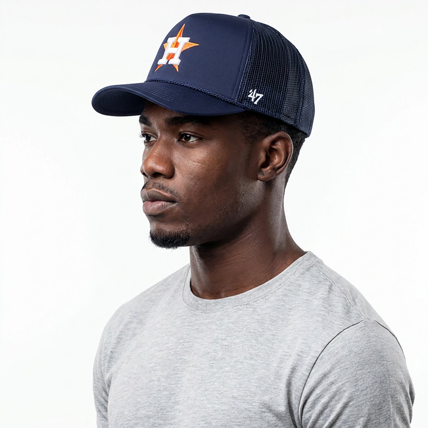 '47 Men's Houston Astros Foam Front Mesh Trucker Cap