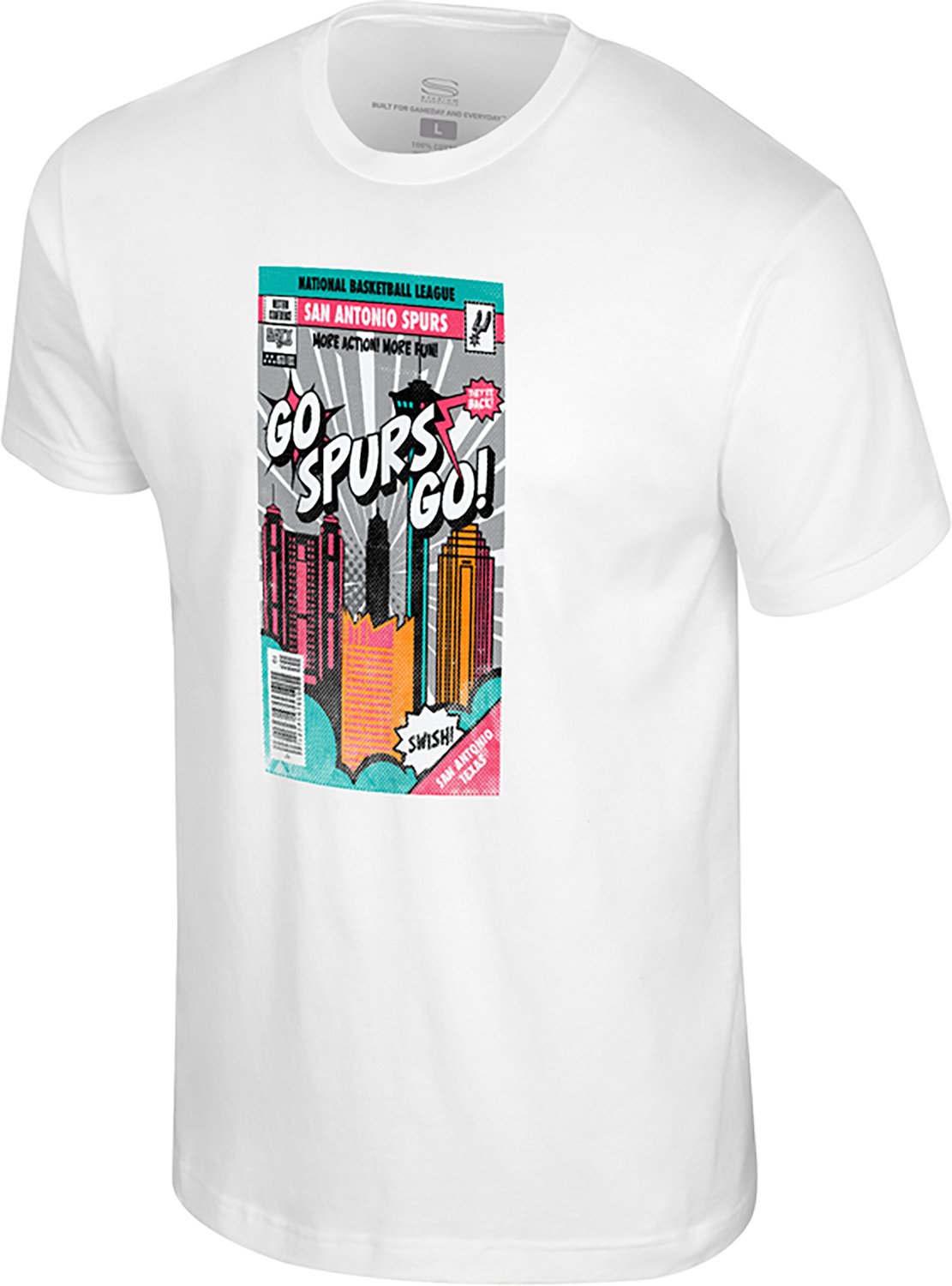 Stadium Essentials San Antonio Spurs Comic Book Cover Intro Short Sleeve T-shirt