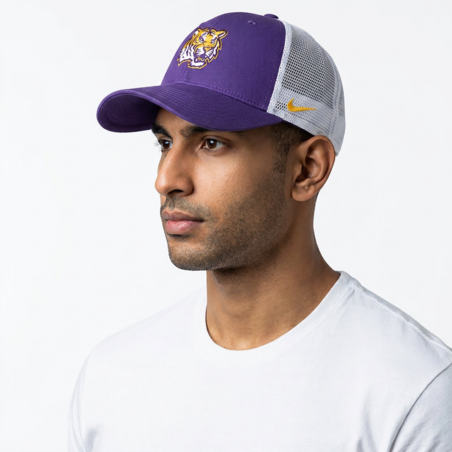 Nike LSU Legacy Logo Club Cap Unstructured Adjustable Meshback Cap