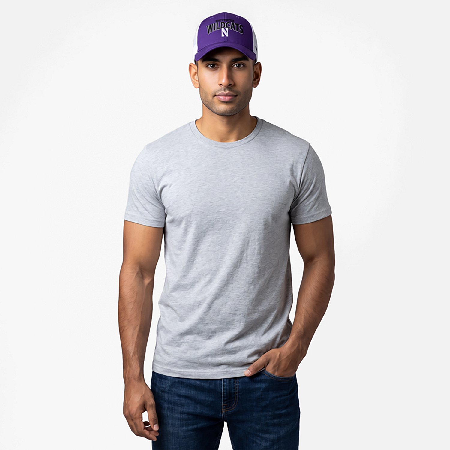 Top of the World /White Northwestern Wildcats Breakout Trucker Snapback Hat