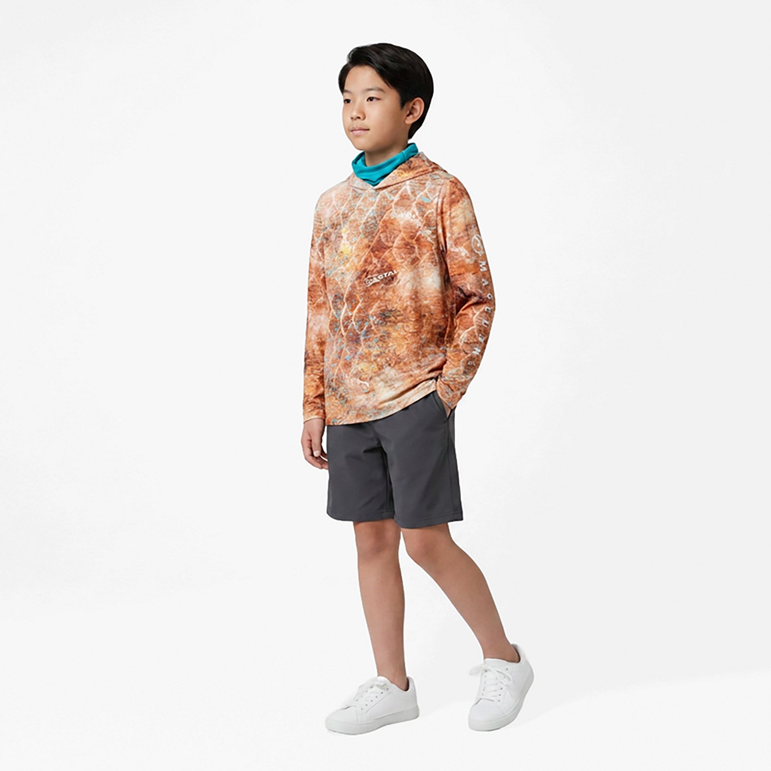 Magellan Outdoors Boys' Mossy Oak Coastal Gaiter Hoodie - view number 3