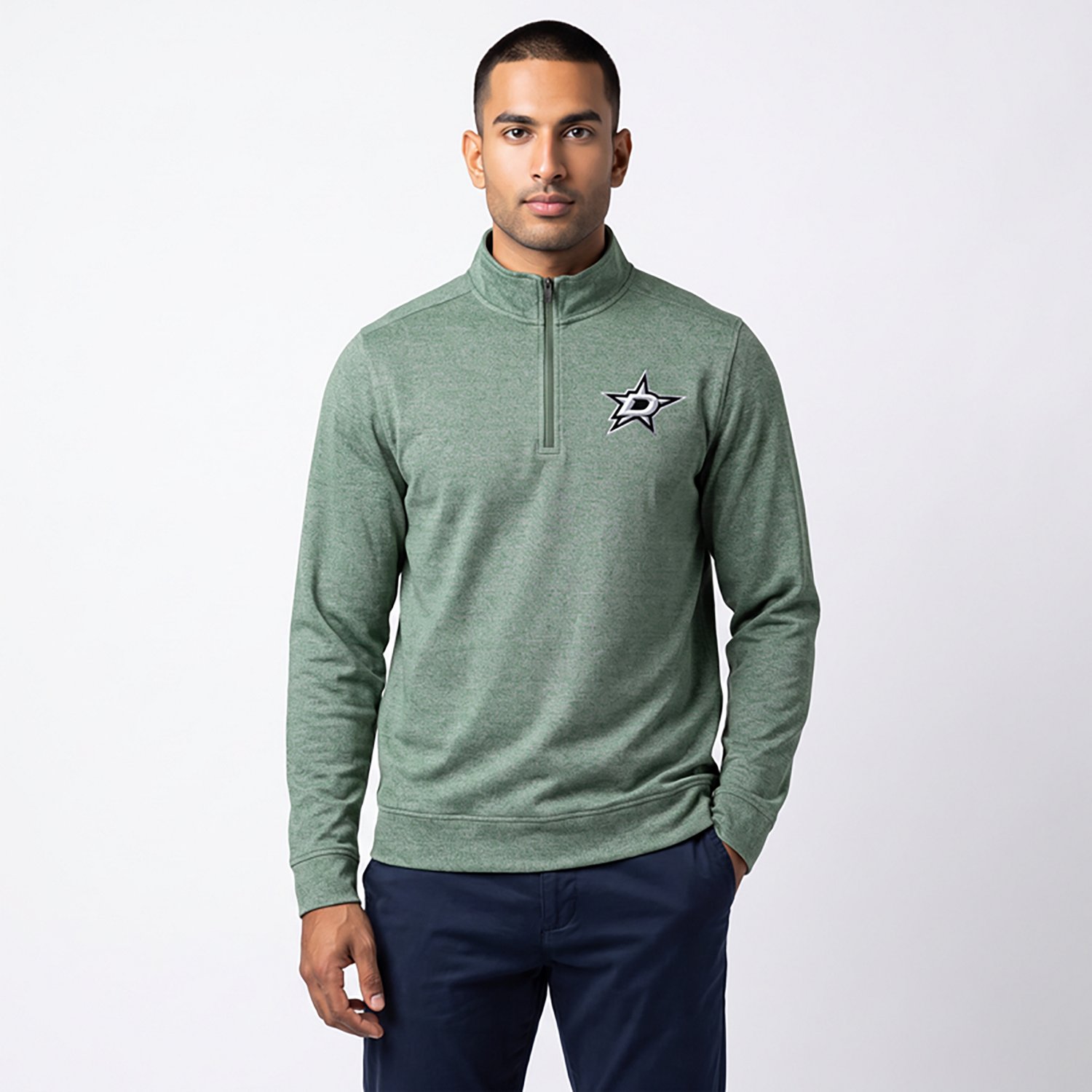 Antigua Hunter Dallas Stars Subtle Quarter-Zip Sweatshirt