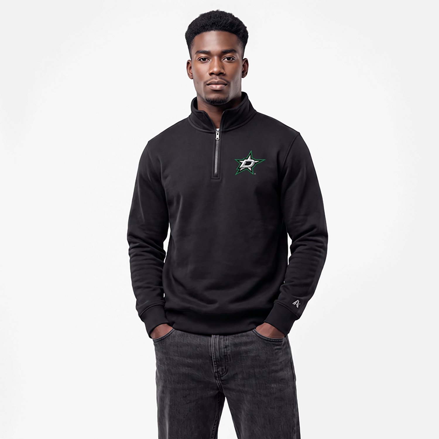 Wo Antigua Dallas Stars Victory Quarter-Zip Sweatshirt