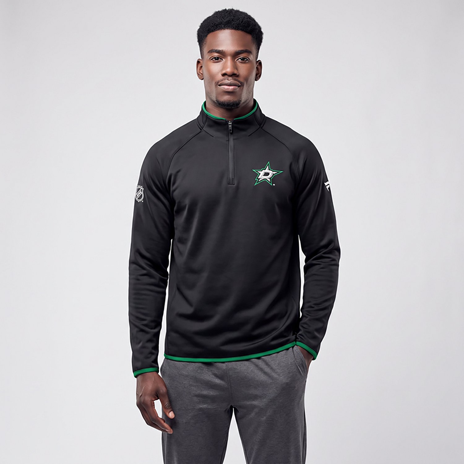 Fanatics Men's Stars Authentic Pro Rink Fleece Long Sleeve 1/4 Zip