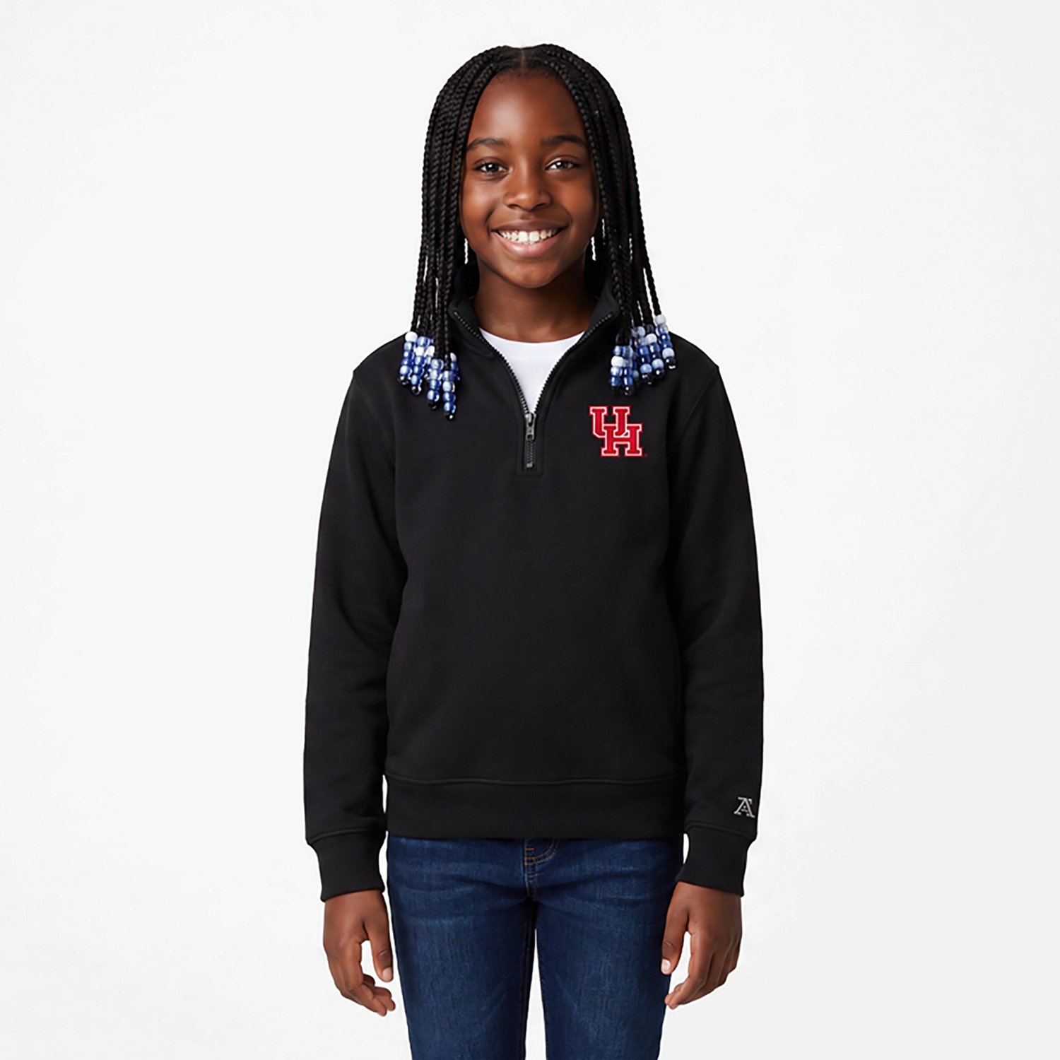 Antigua Houston Cougars Victory Quarter-Zip Sweatshirt - view number 2