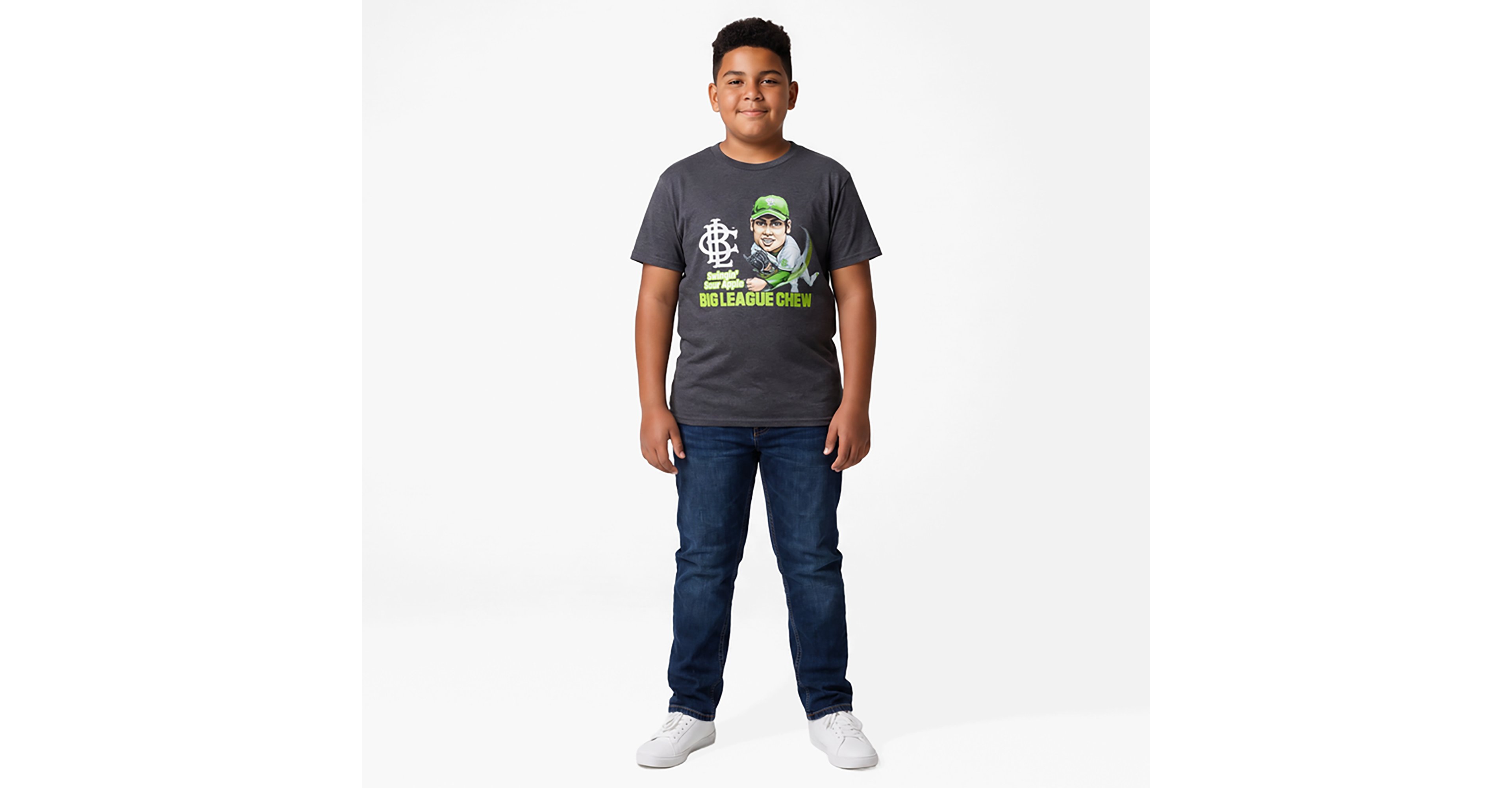 Big League Chew Boys' Swingin Sour Apple Short Sleeve T-shirt