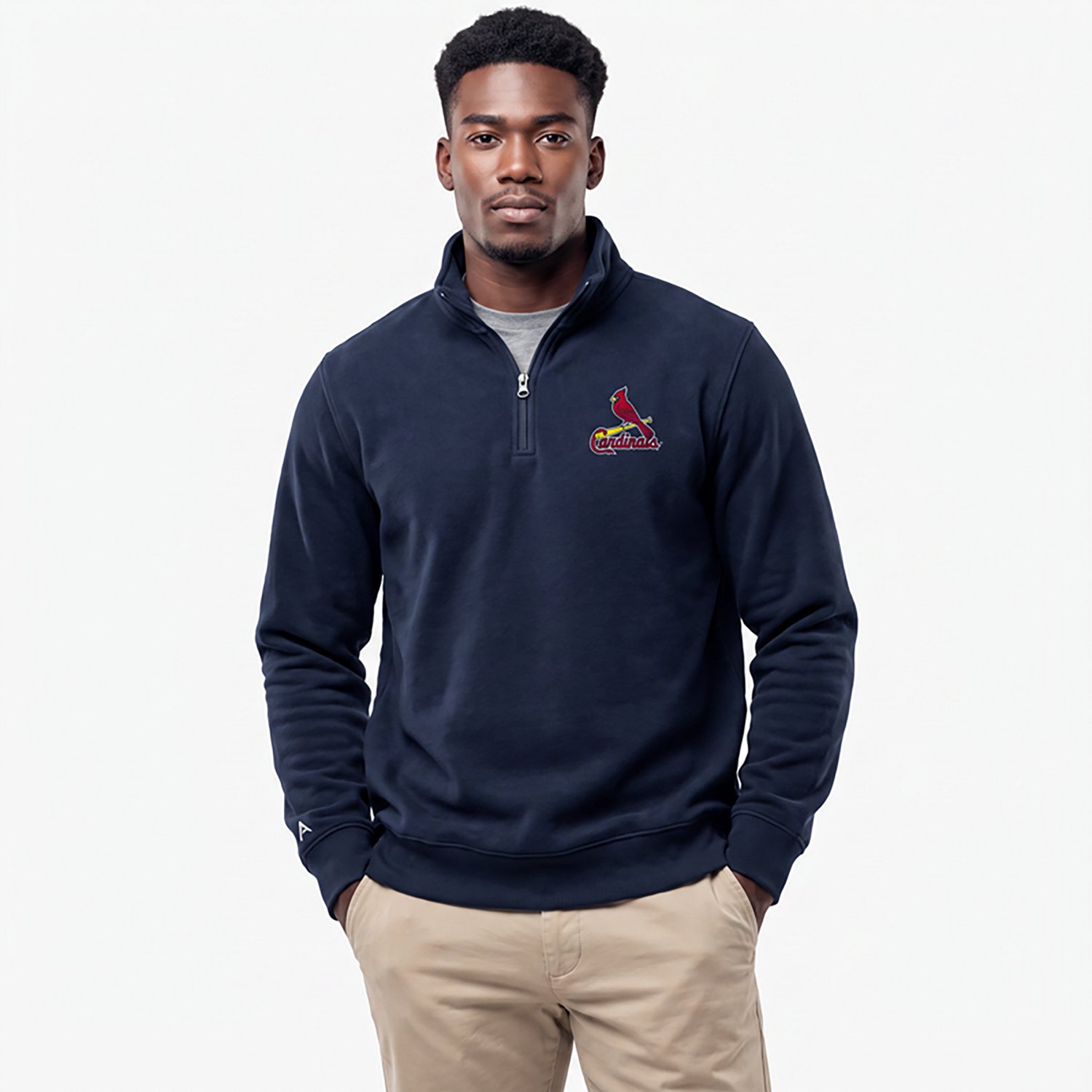 Antigua St Louis Cardinals Victory Quarter-Zip Pullover Top