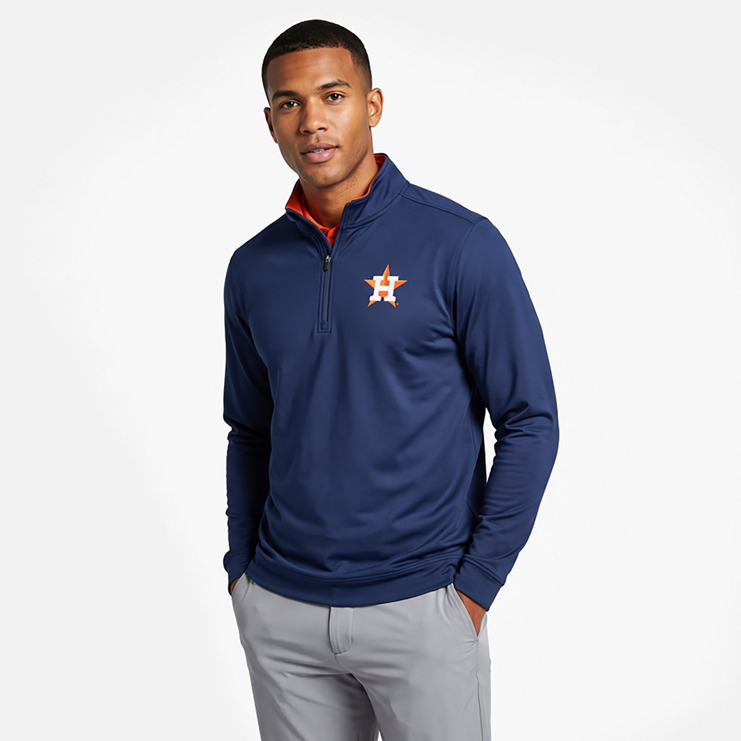 Antigua Houston Astros Content Quarter-Zip Top