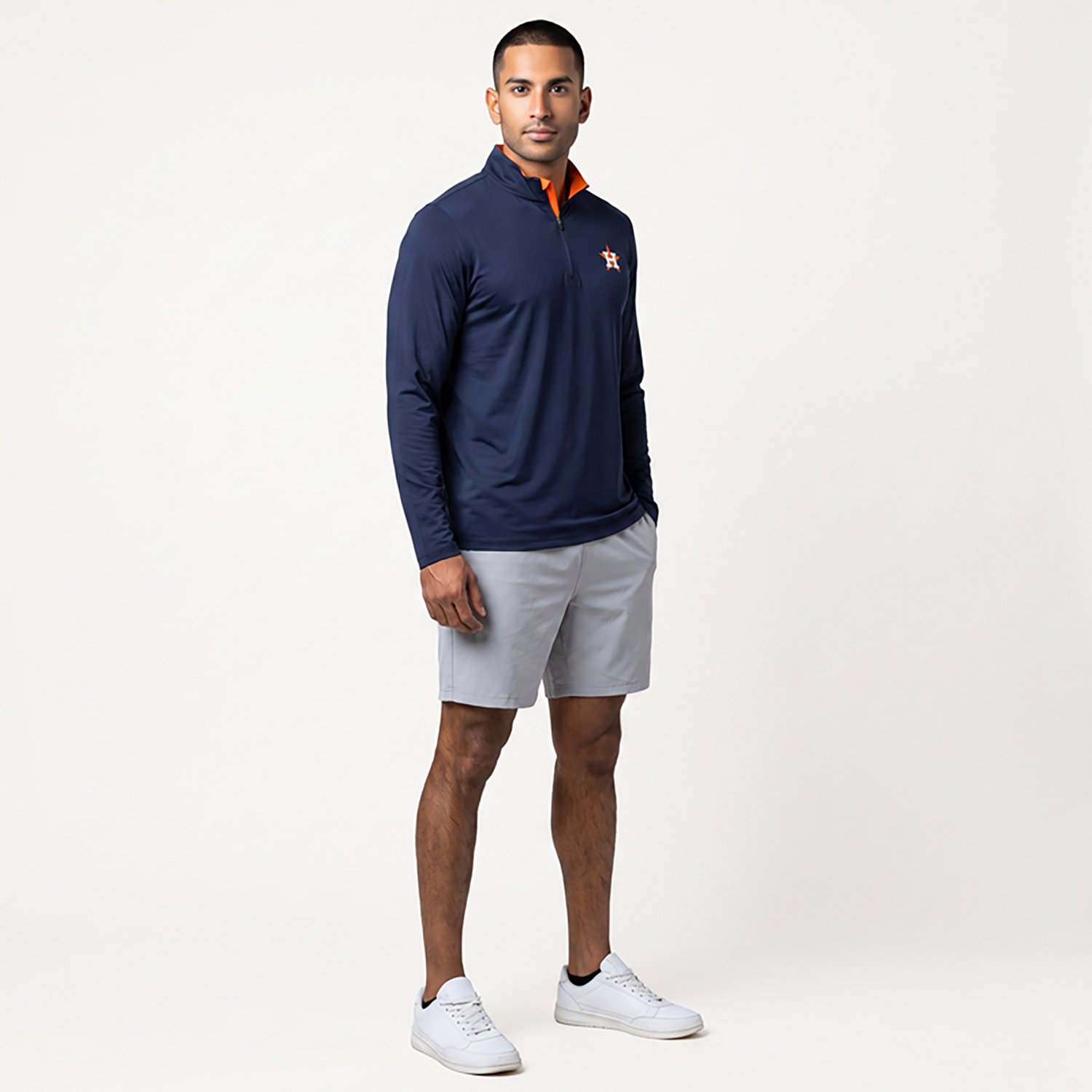 Antigua Houston Astros Content Quarter-Zip Top