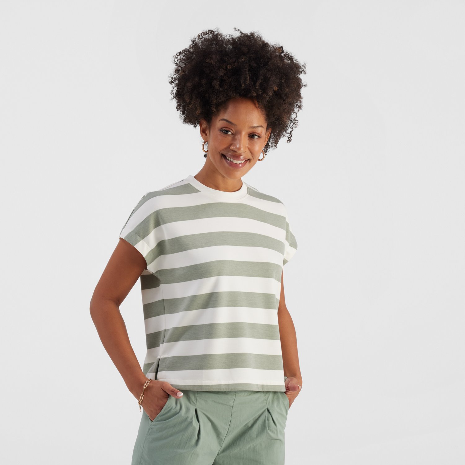 Freely Women's Rider Rugby Stripe Top