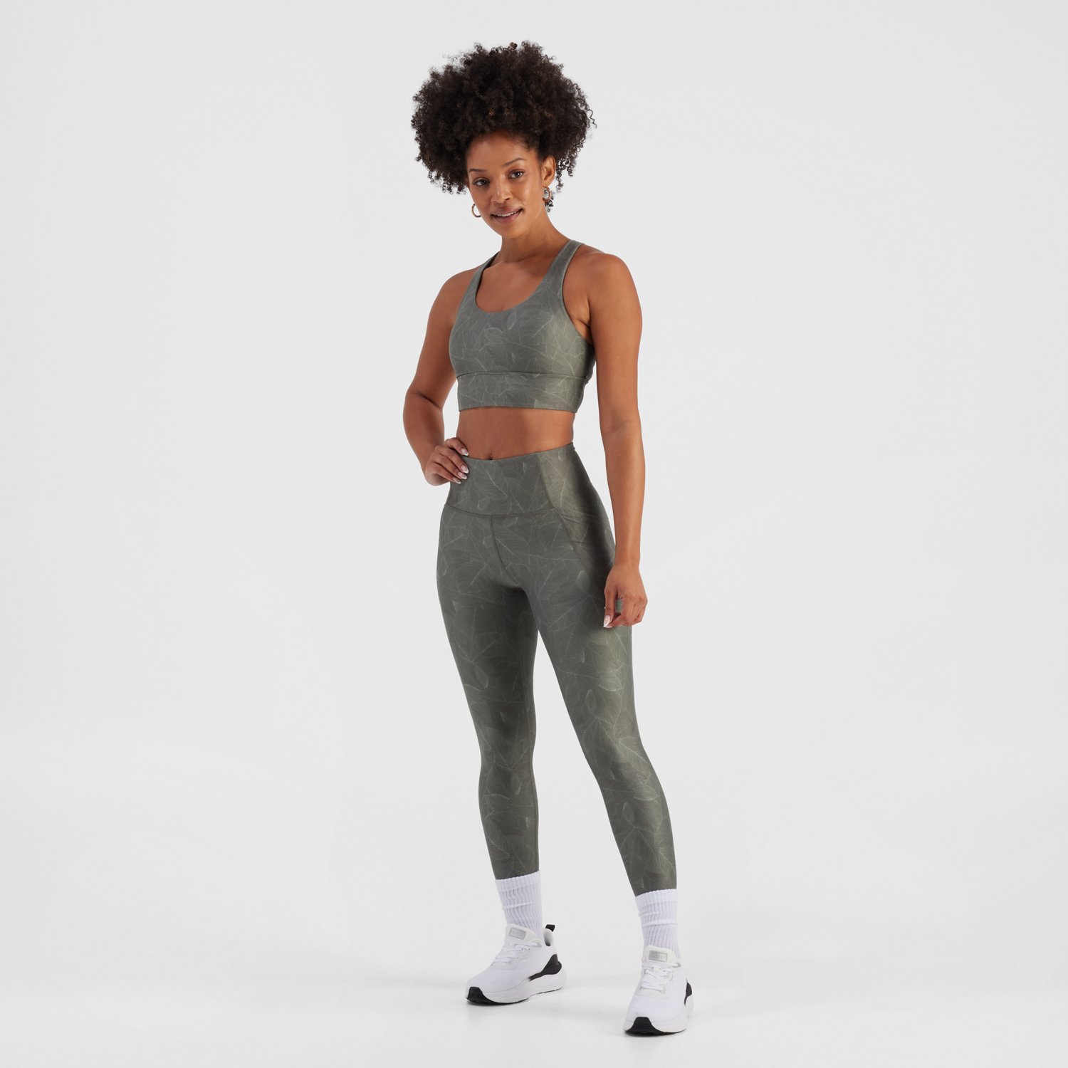 Freely Women's Haven Renew Deep Depths Delicate Leaves Sports Bra - view number 2