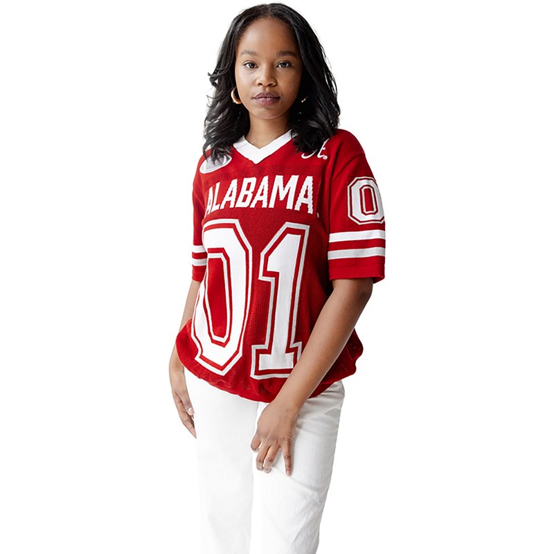 Gameday Social Women's Alabama Crimson Tide Sweater Jersey, Medium, Red