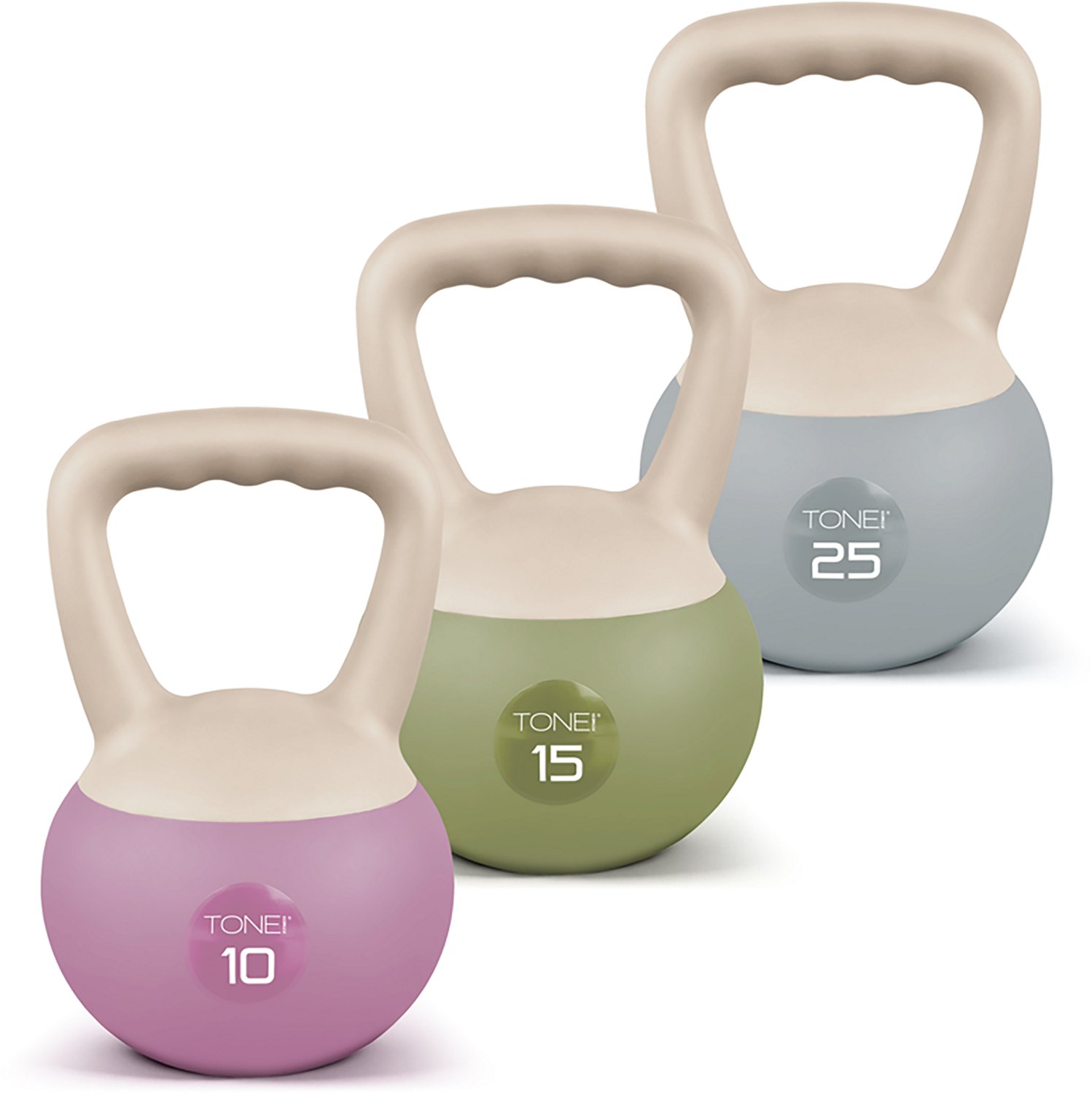 Tone Fitness CAP 50 lb Soft-Filled Kettlebell Set