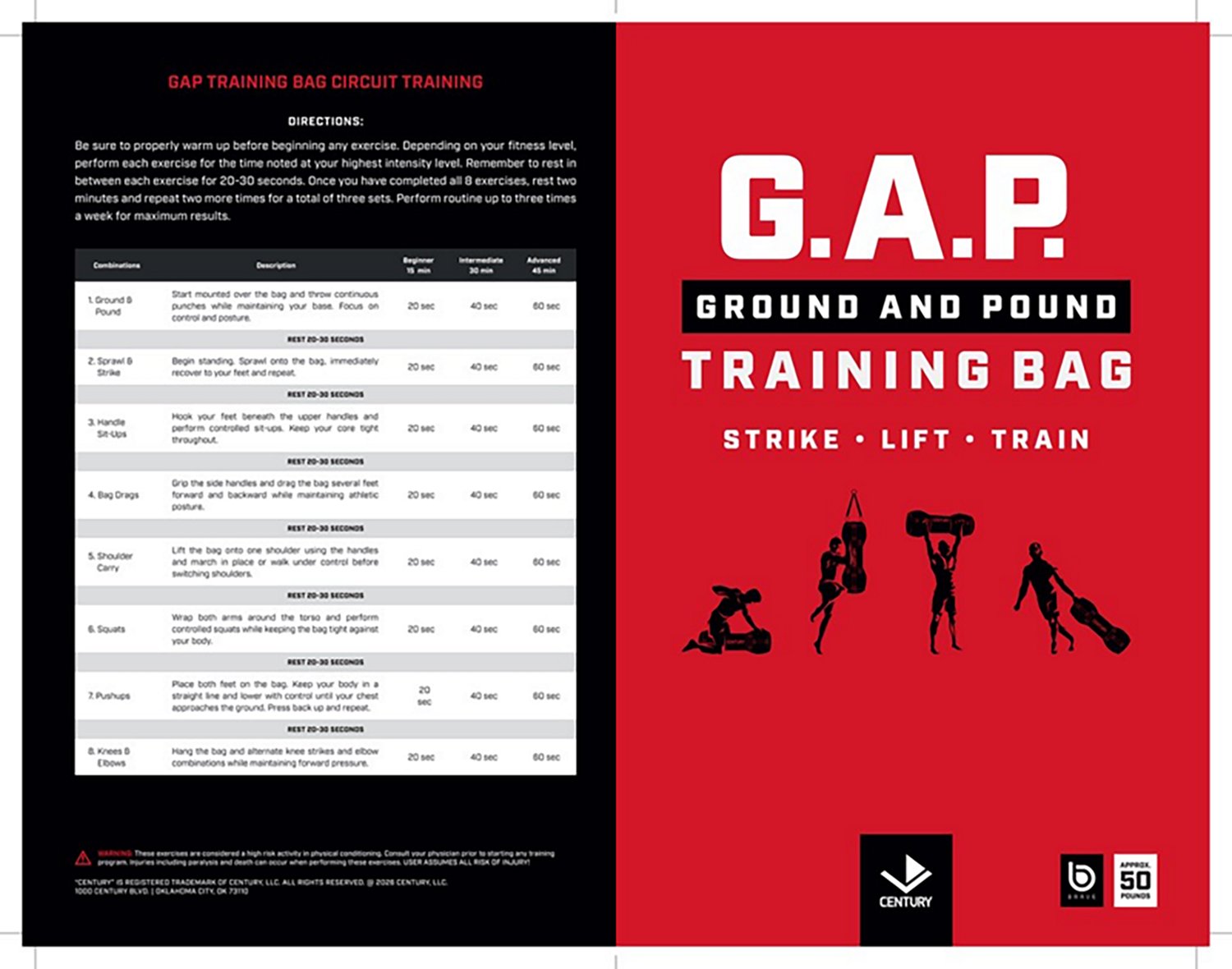 Century Brave Ground and Pound Heavy Bag - view number 4