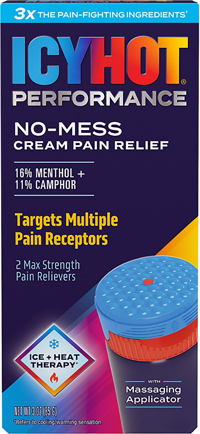 Icy Hot Performance 3 oz No Mess Cream with Massaging Applicator