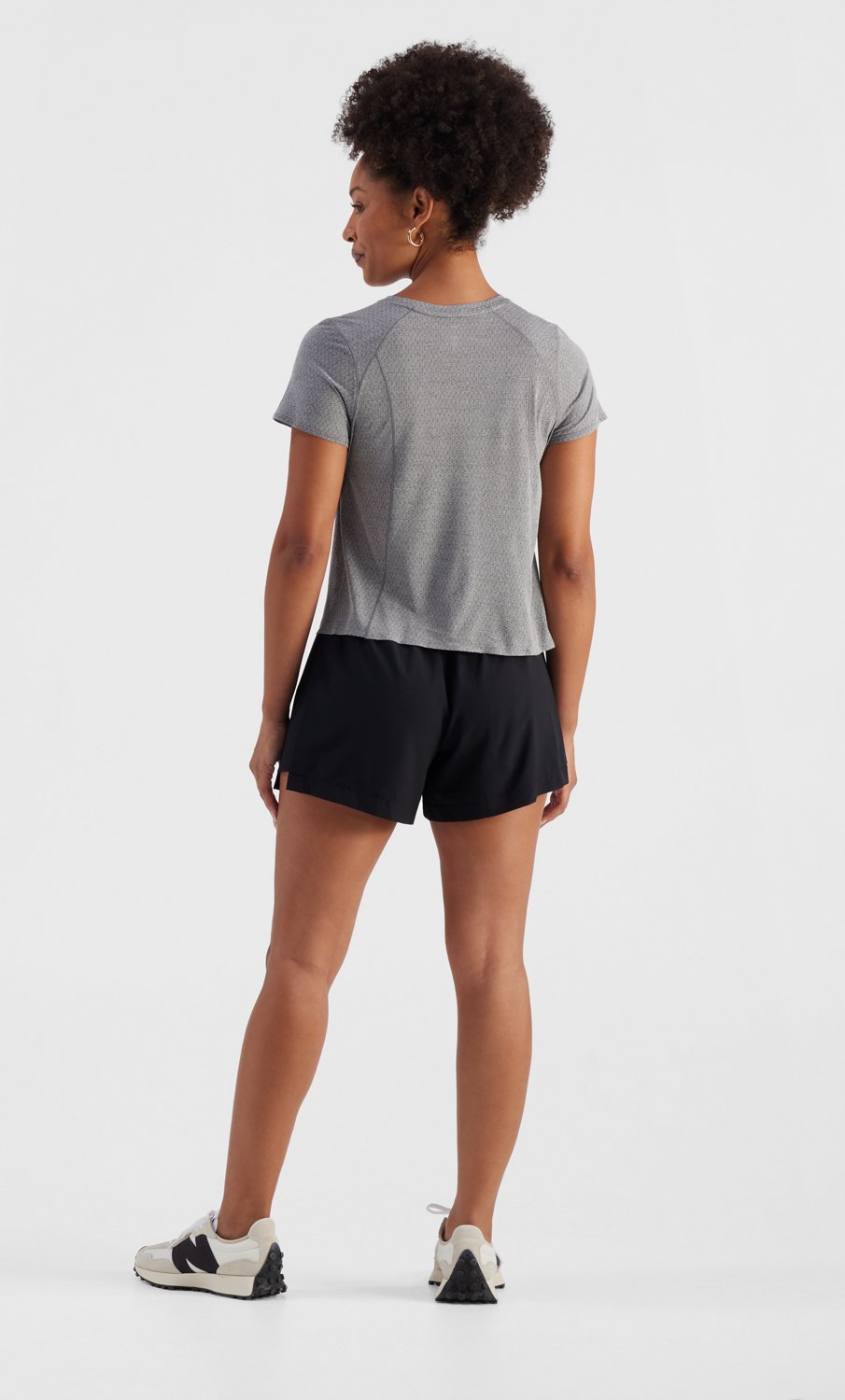Freely Women's Run Air Flow Texture Short Sleeve T-shirt