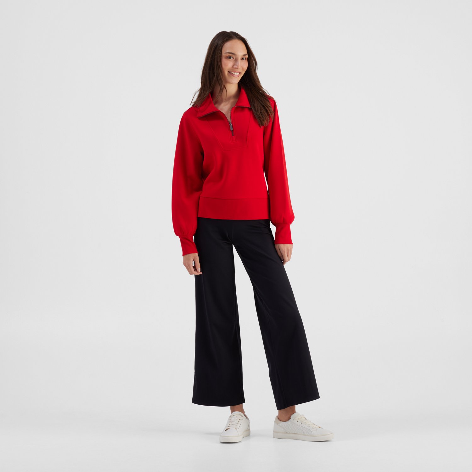 Freely Women's Camryn Pique Quarter Zip Pullover - view number 2