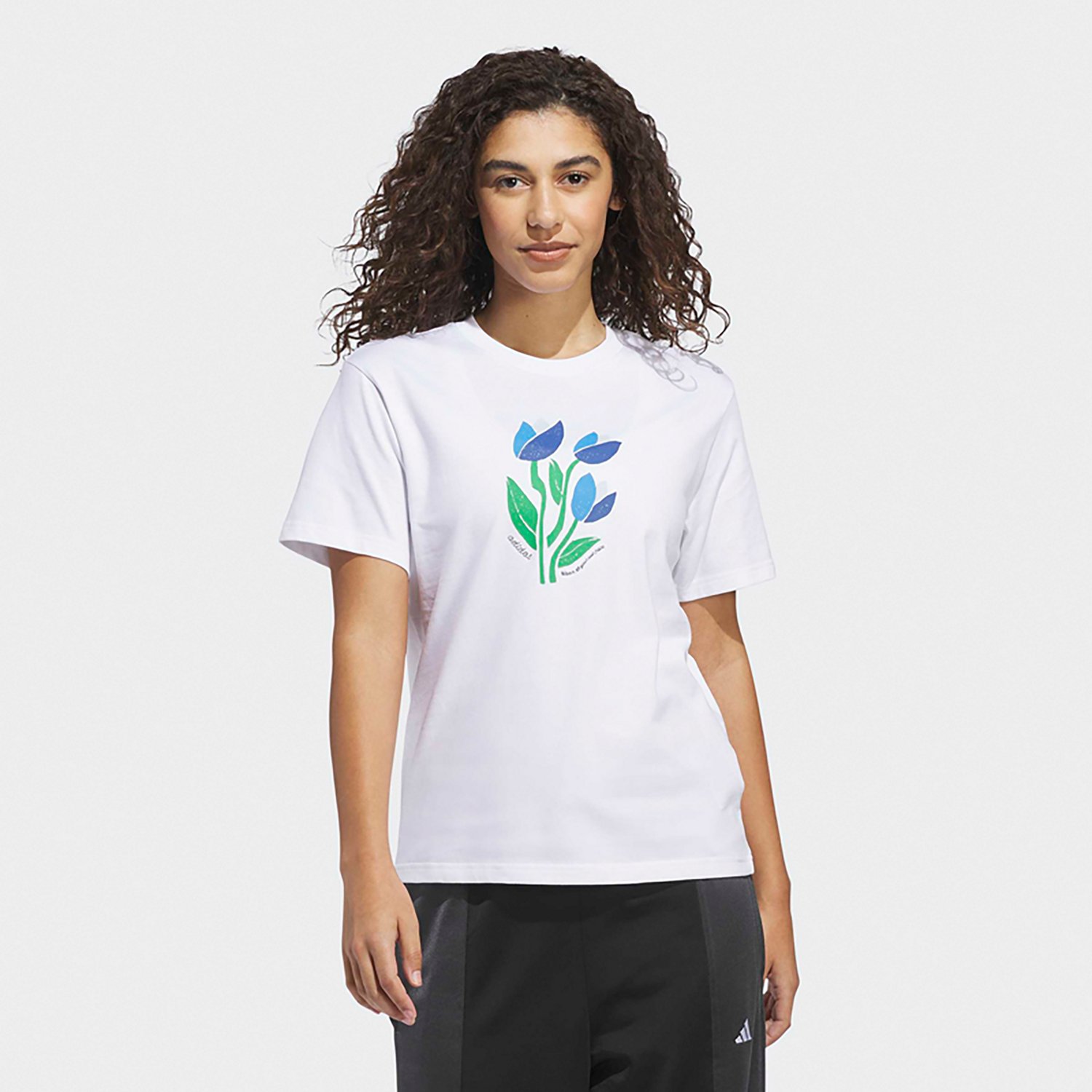 adidas Women’s Floral Bloom At Your Own Pace Graphic T-Shirt