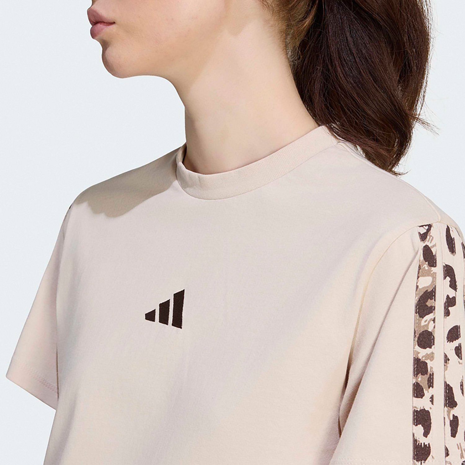 adidas Women’s Animal Print 3-Stripes T-shirt - view number 3