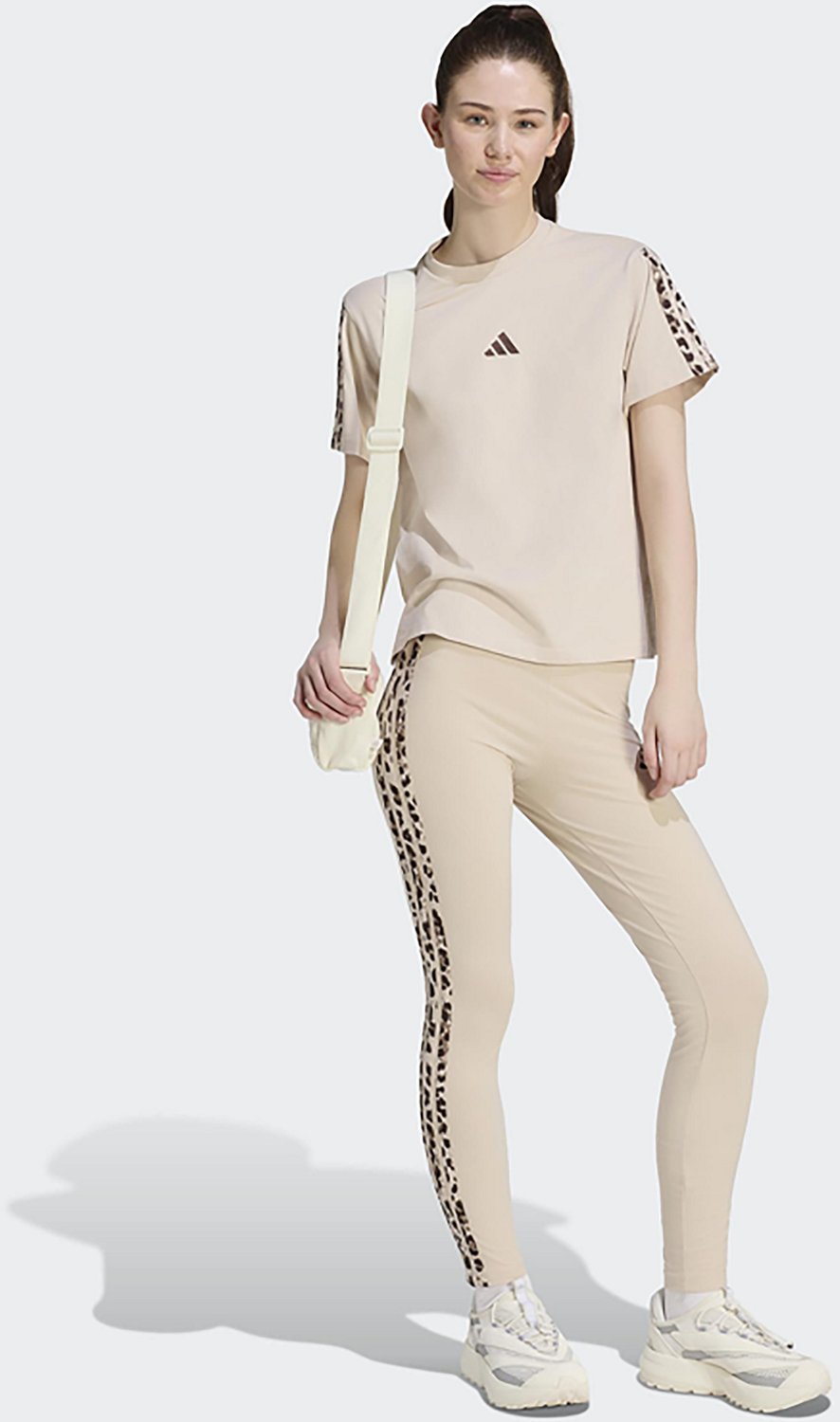 adidas Women’s Animal Print 3-Stripes T-shirt - view number 5