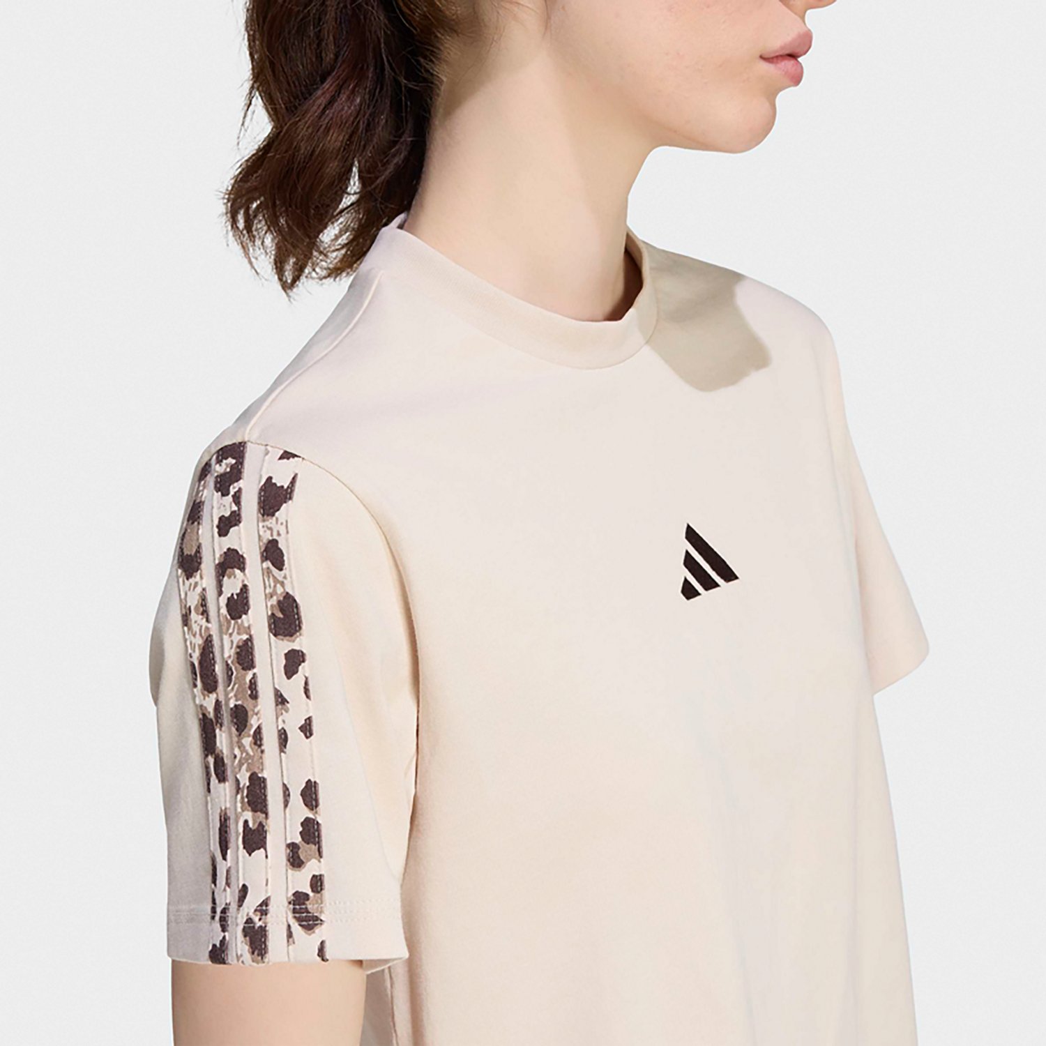 adidas Women’s Animal Print 3-Stripes T-shirt - view number 4