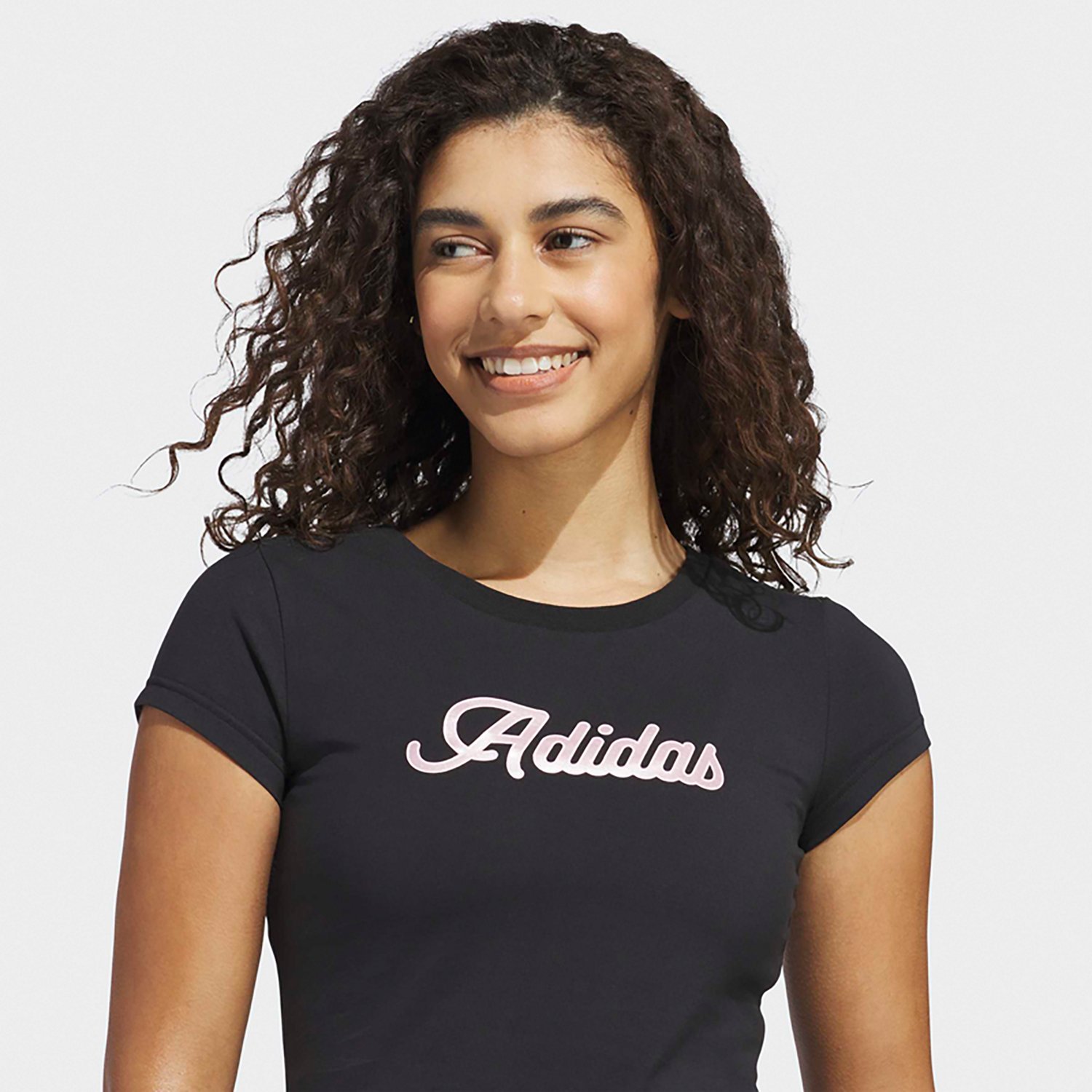 adidas Women's Metallic Logo Graphic Baby T-Shirt - view number 3