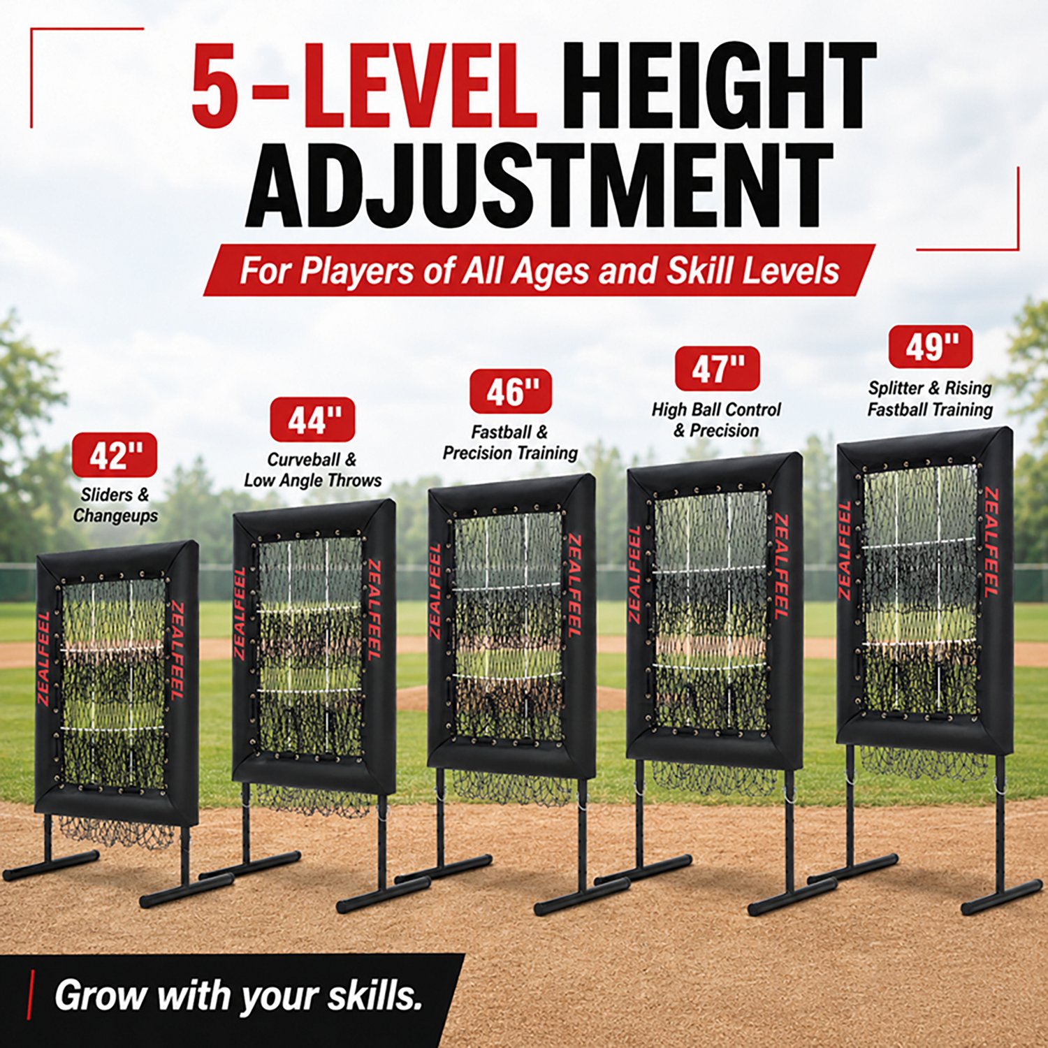 Zealfeel 9-Hole Baseball Pitching Net - view number 4