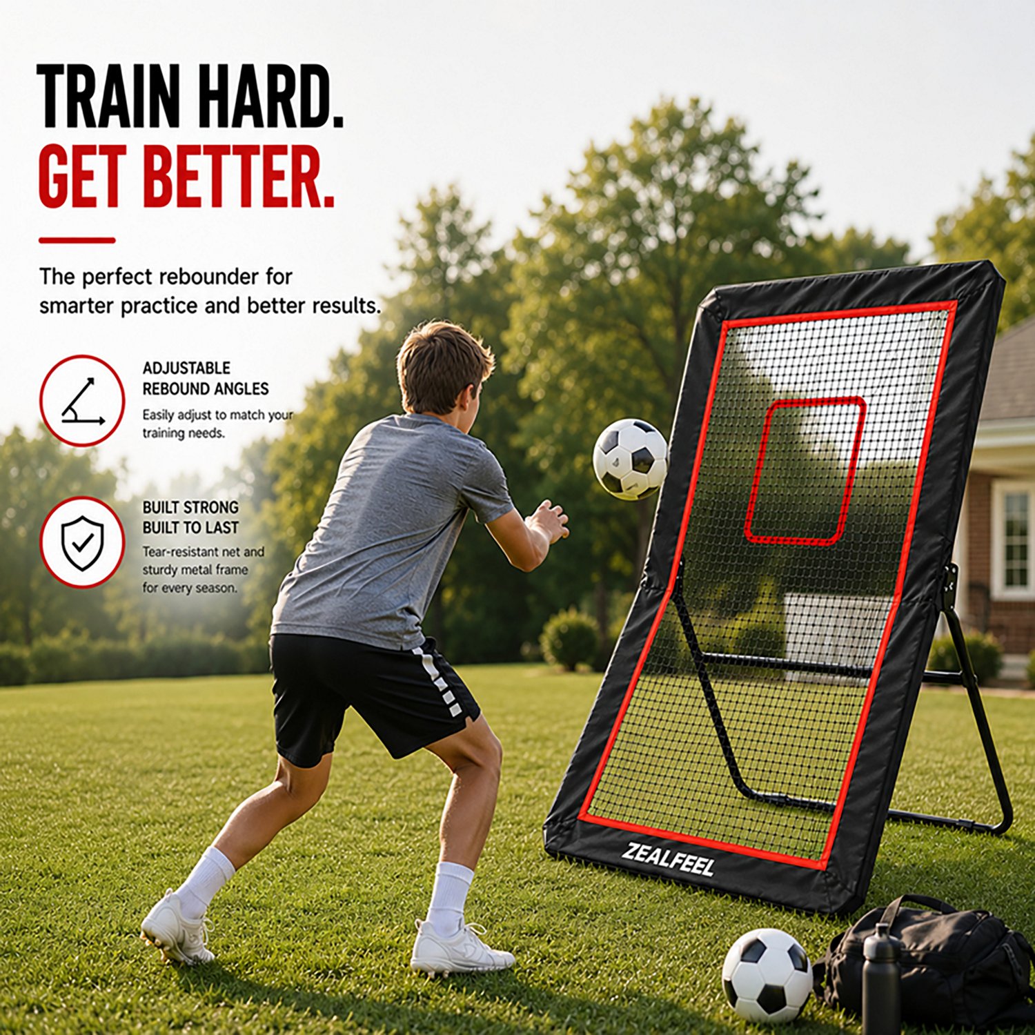 Zealfeel 4 x 7 ft Lacrosse Rebounder