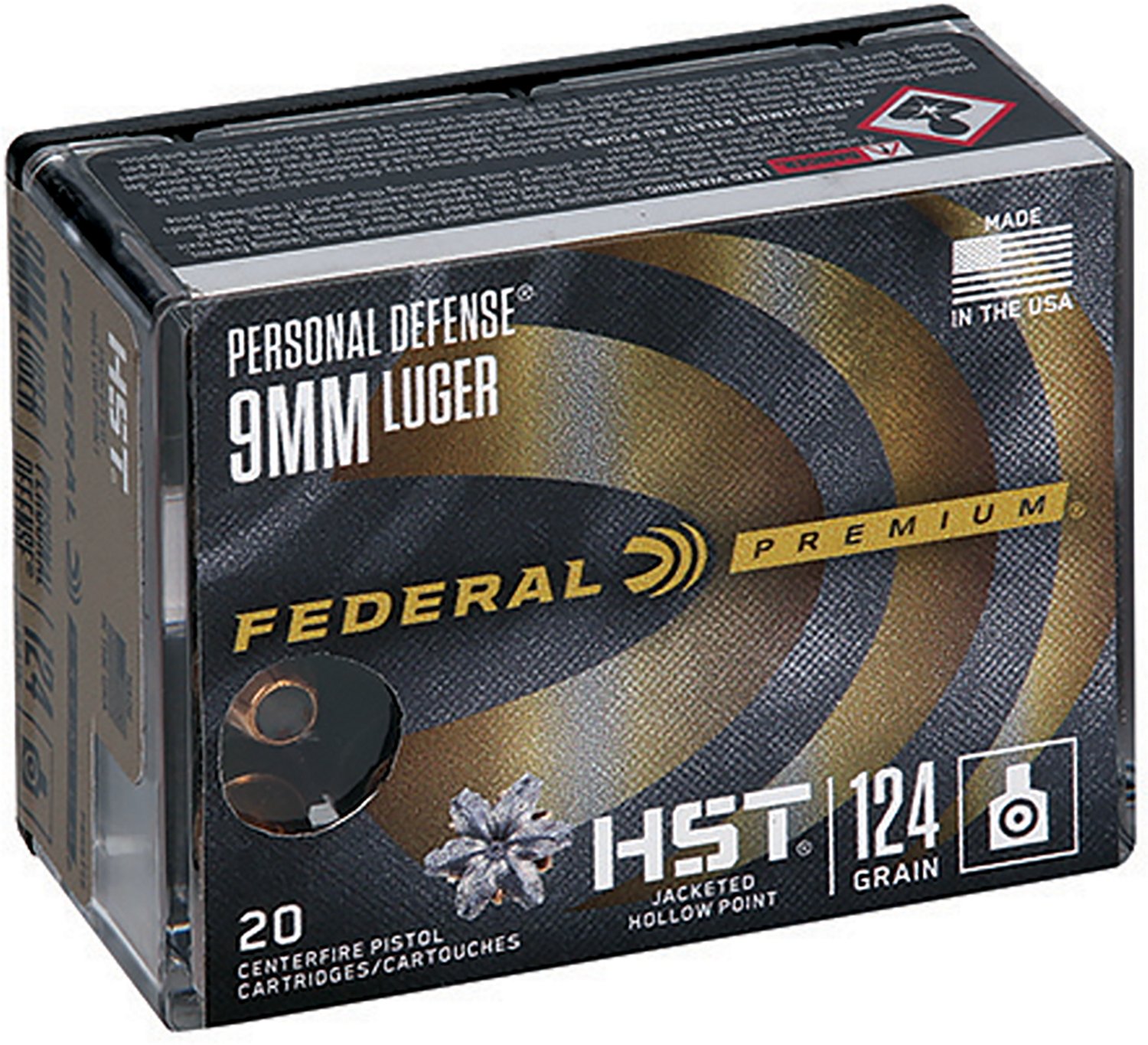 Federal Premium Personal Defense 9mm Luger 124-Grain Centerfire Pistol Ammunition - 20 Rounds - view number 2