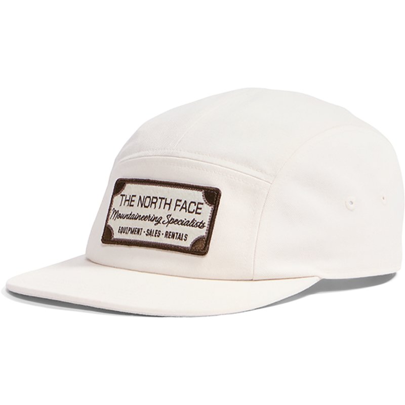 The North Face Norm Camp Hat: White Dune/Raw Undyed/Mountaineering Patch