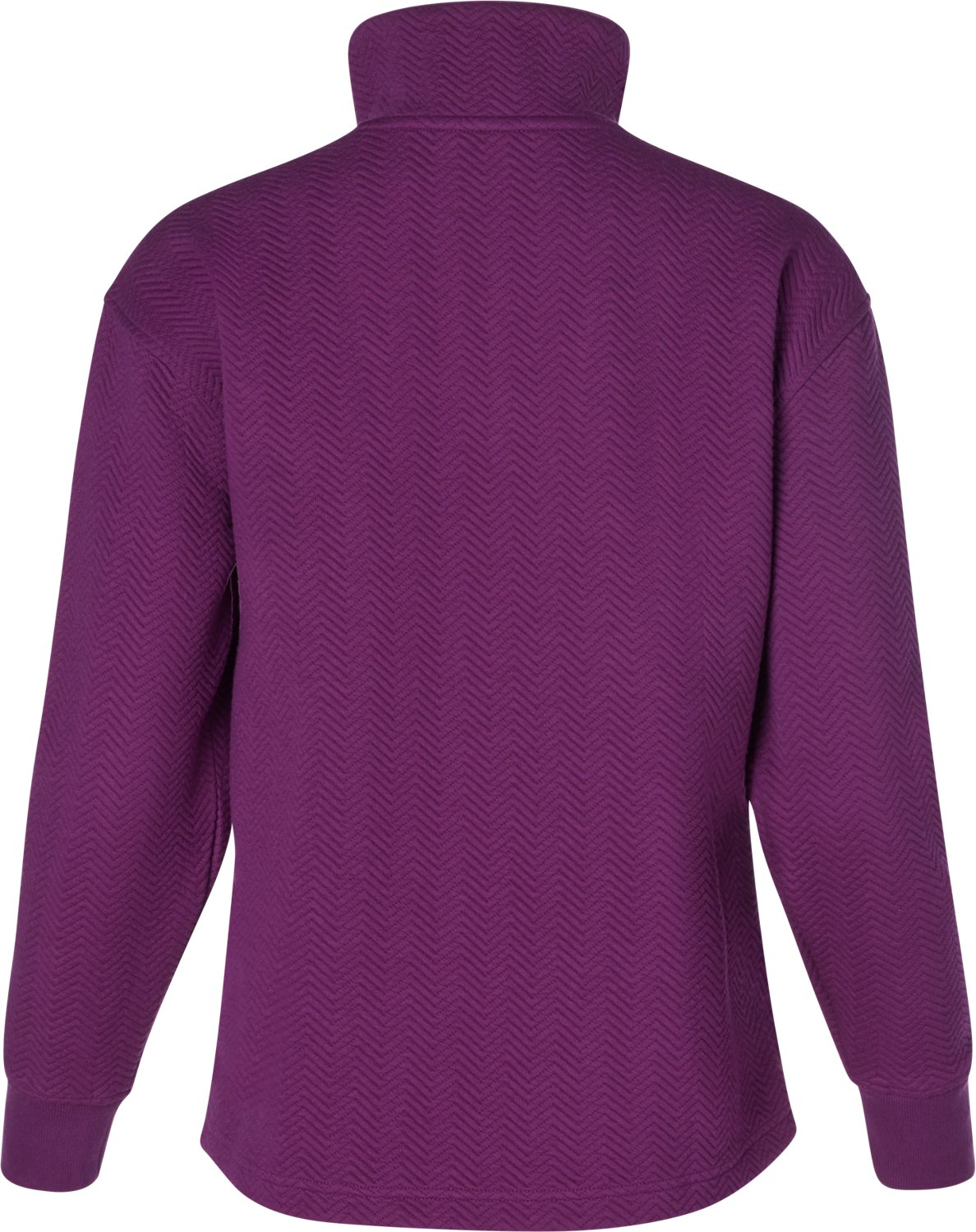 BCG Women's Chevron Quilted Quarter Zip Long Sleeve Top - view number 2