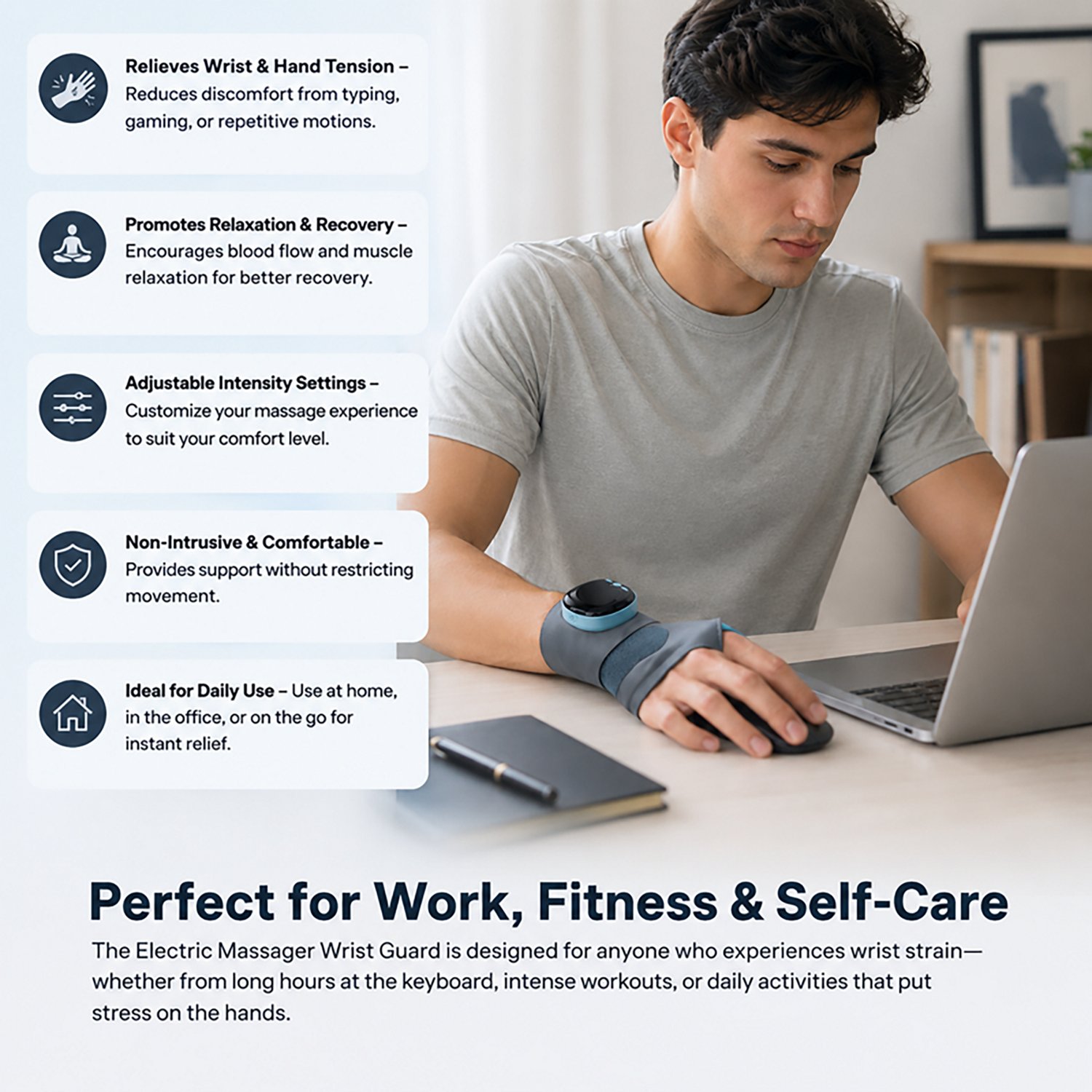 Pursonic Wireless Electric Wrist Massager