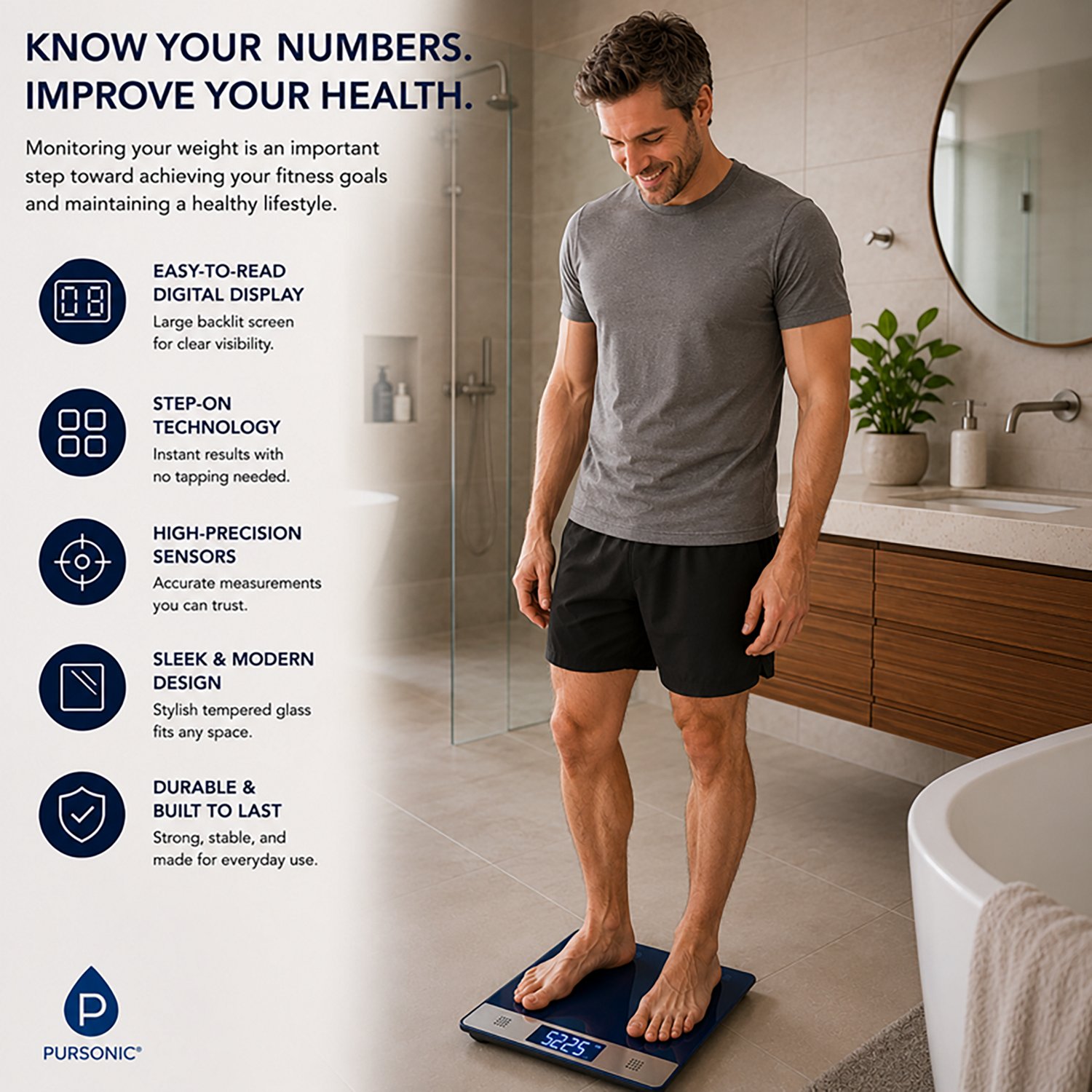 Pursonic Talking Bathroom Scale