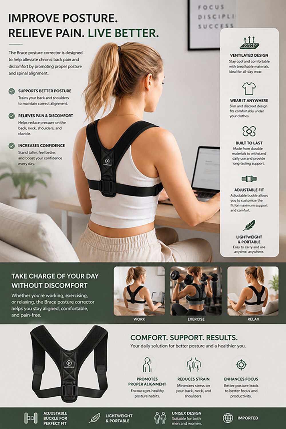 Pursonic Adjustable Posture Corrector - view number 3