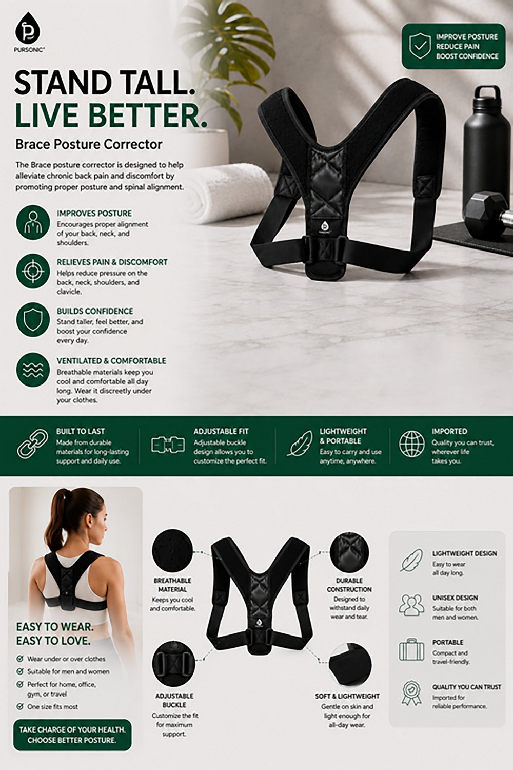 Pursonic Adjustable Posture Corrector - view number 5
