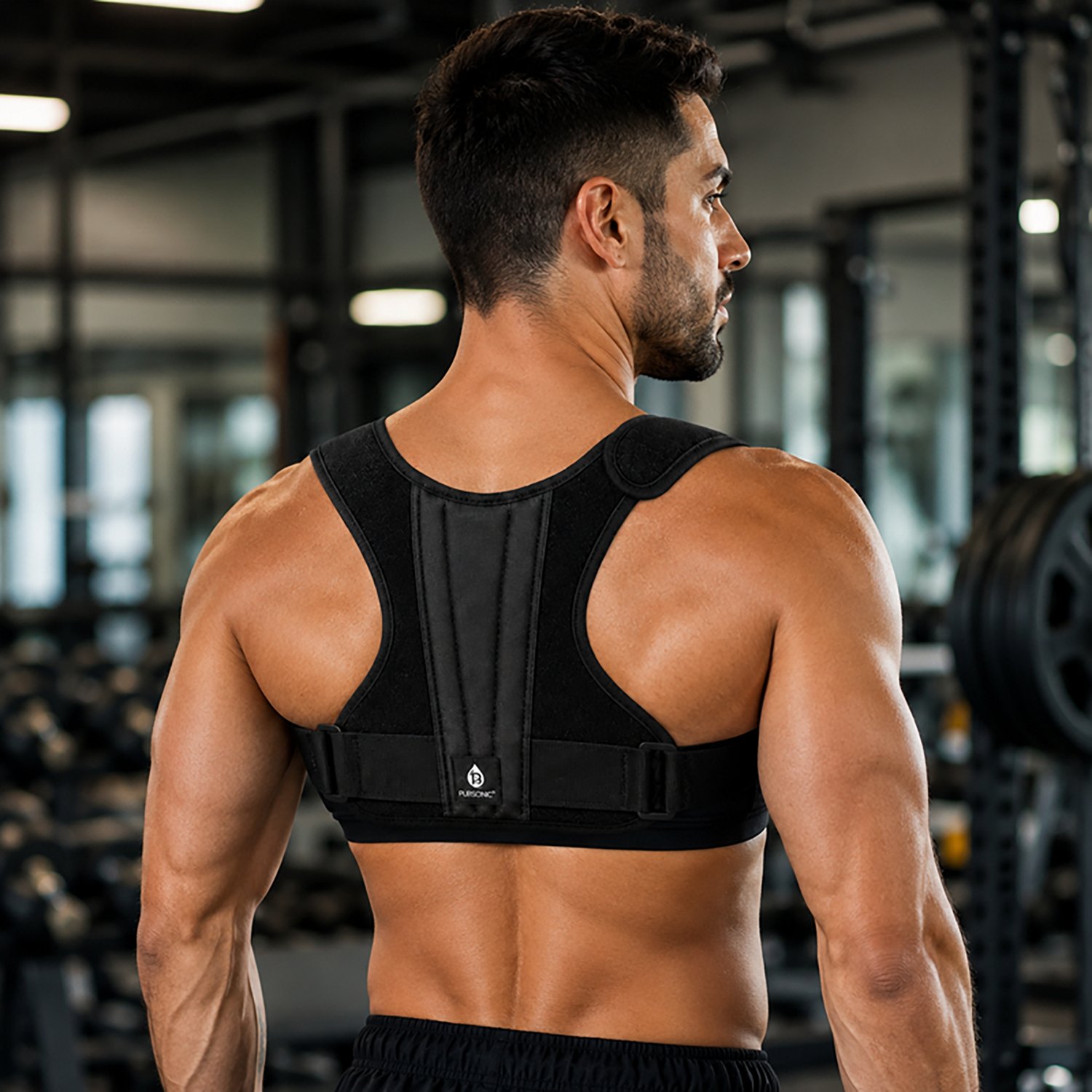 Pursonic Adjustable Posture Corrector with Back Support Bar - view number 2