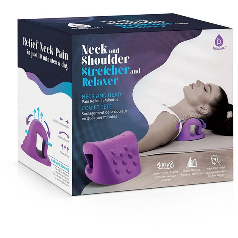 Pursonic Neck and Shoulder Stretcher and Relaxer - Purple