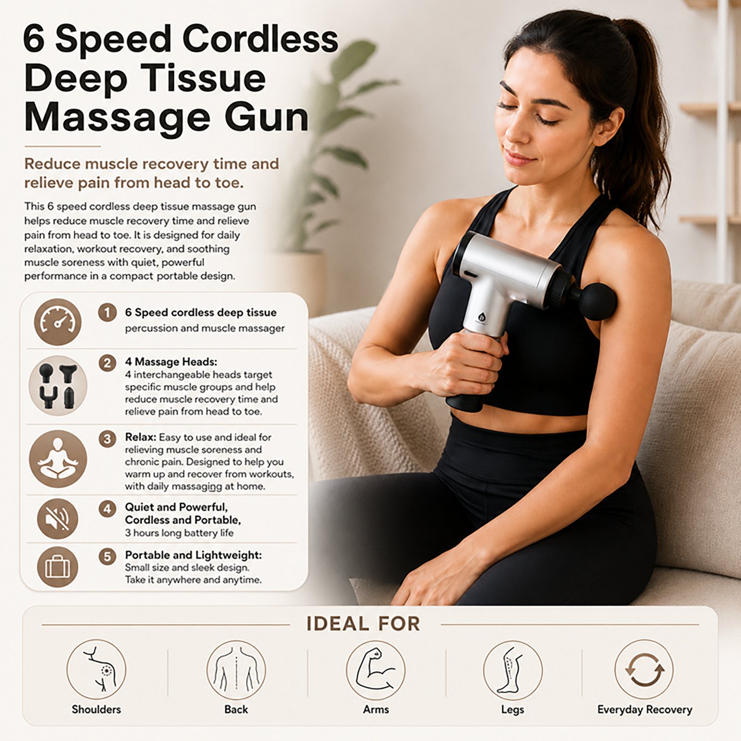 Pursonic Pro Rechargeable Massage Gun - view number 4