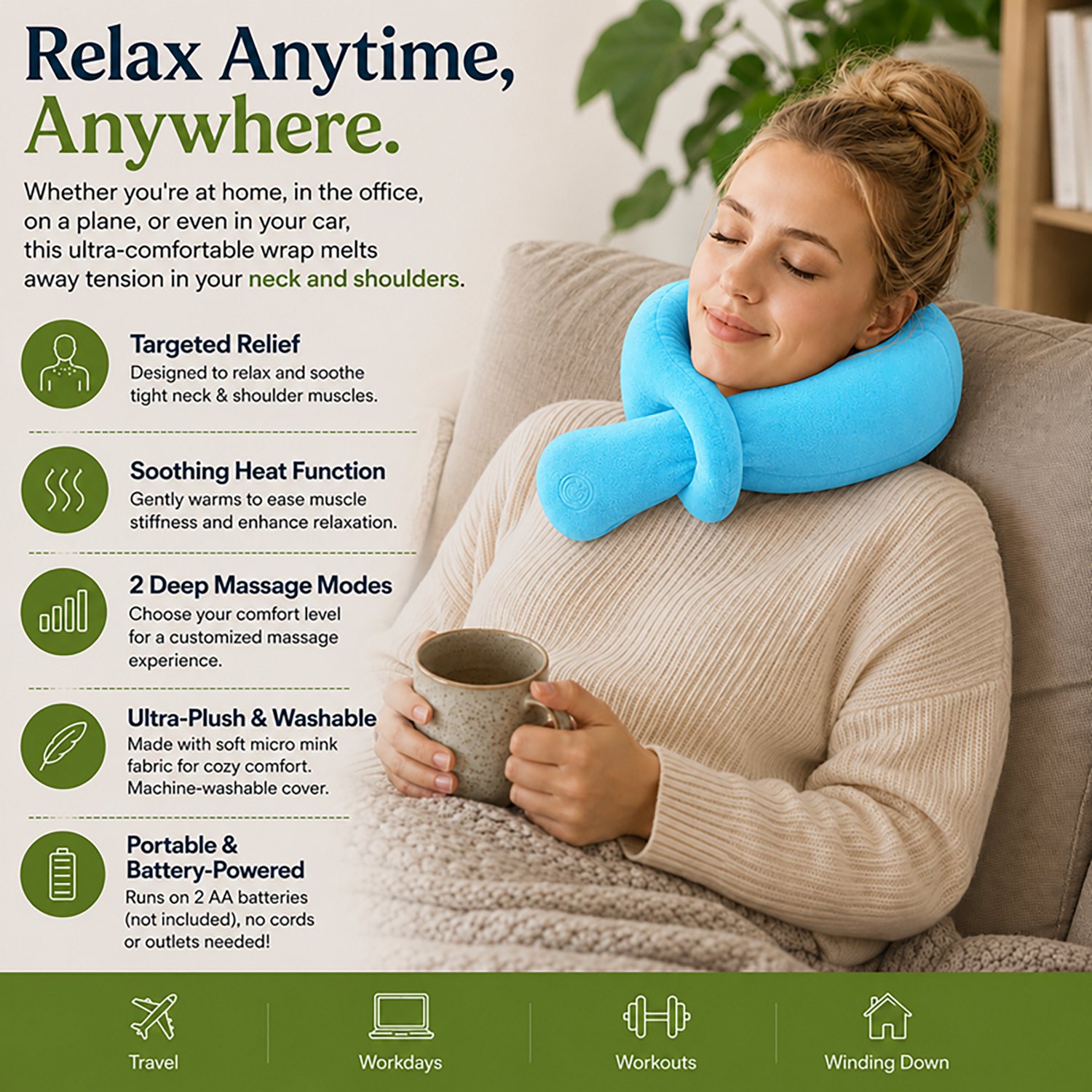 Pursonic Neck and Shoulder Massaging Wrap | Academy
