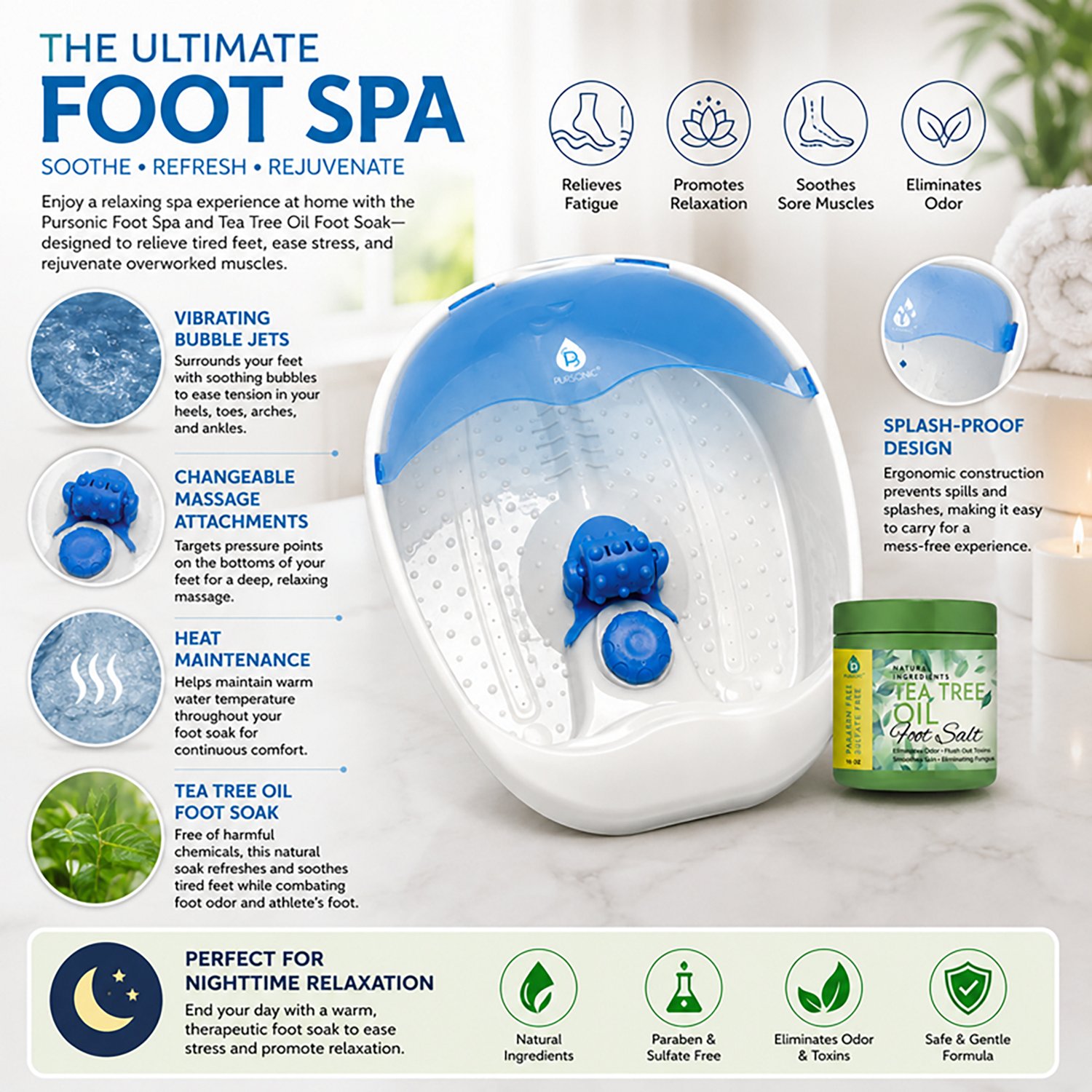 Pursonic Foot Spa Massager | Academy