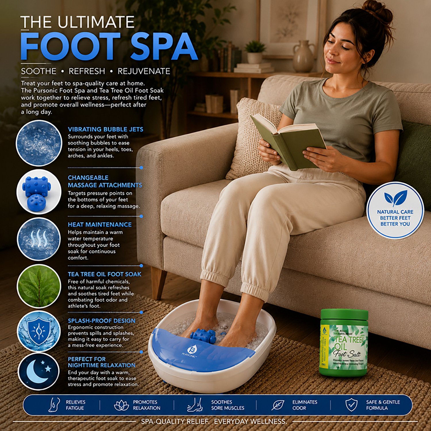 Pursonic Foot Spa Massager | Academy