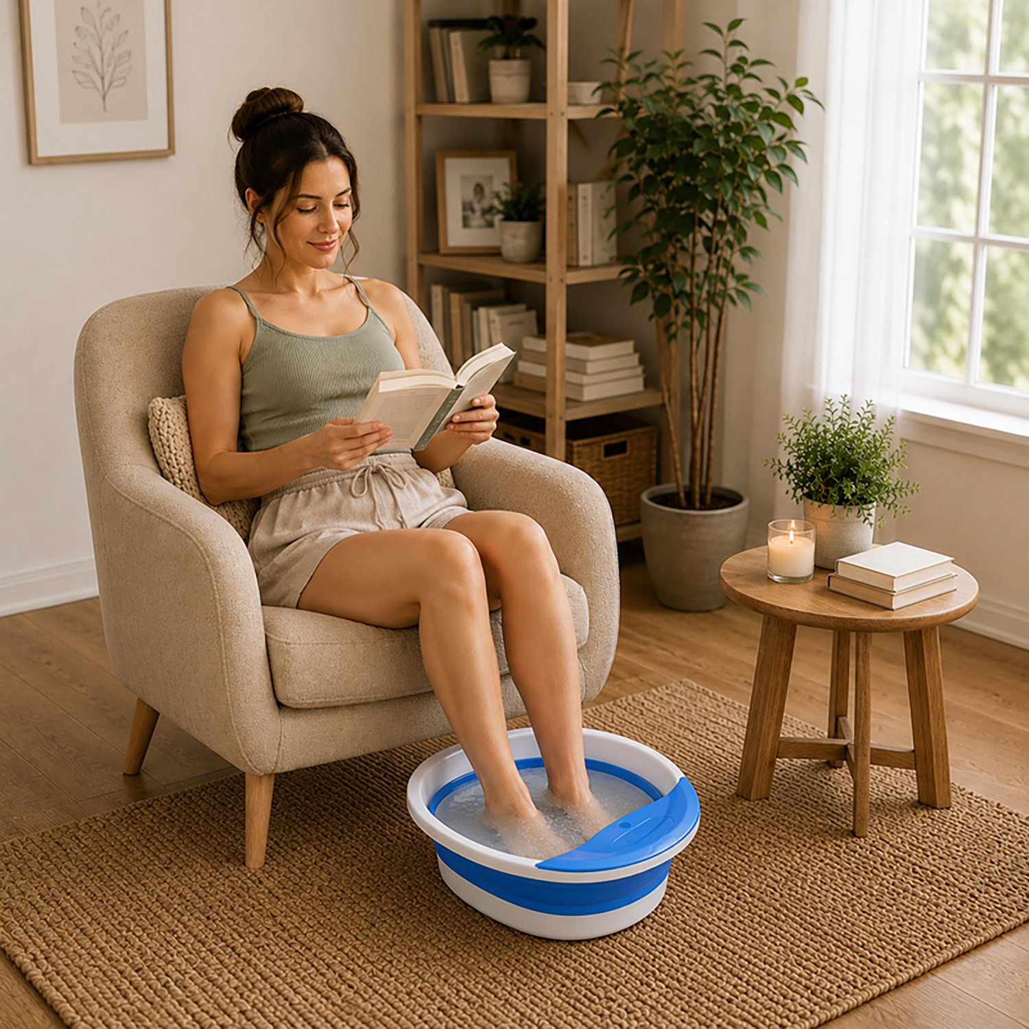 Pursonic Collapsible Wireless Footbath Spa Massager