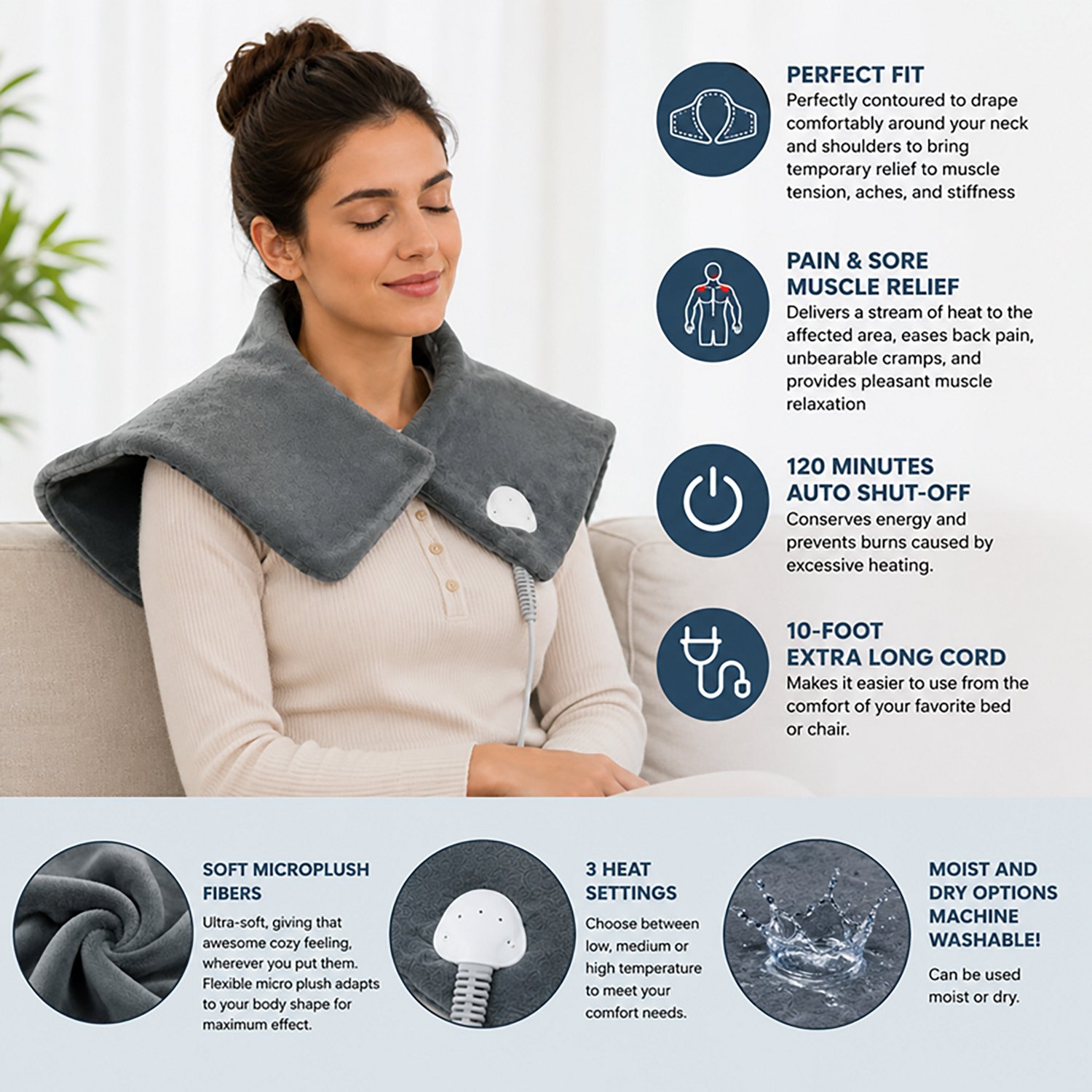 Pursonic Electric Neck and Shoulder Heating Pad - view number 4