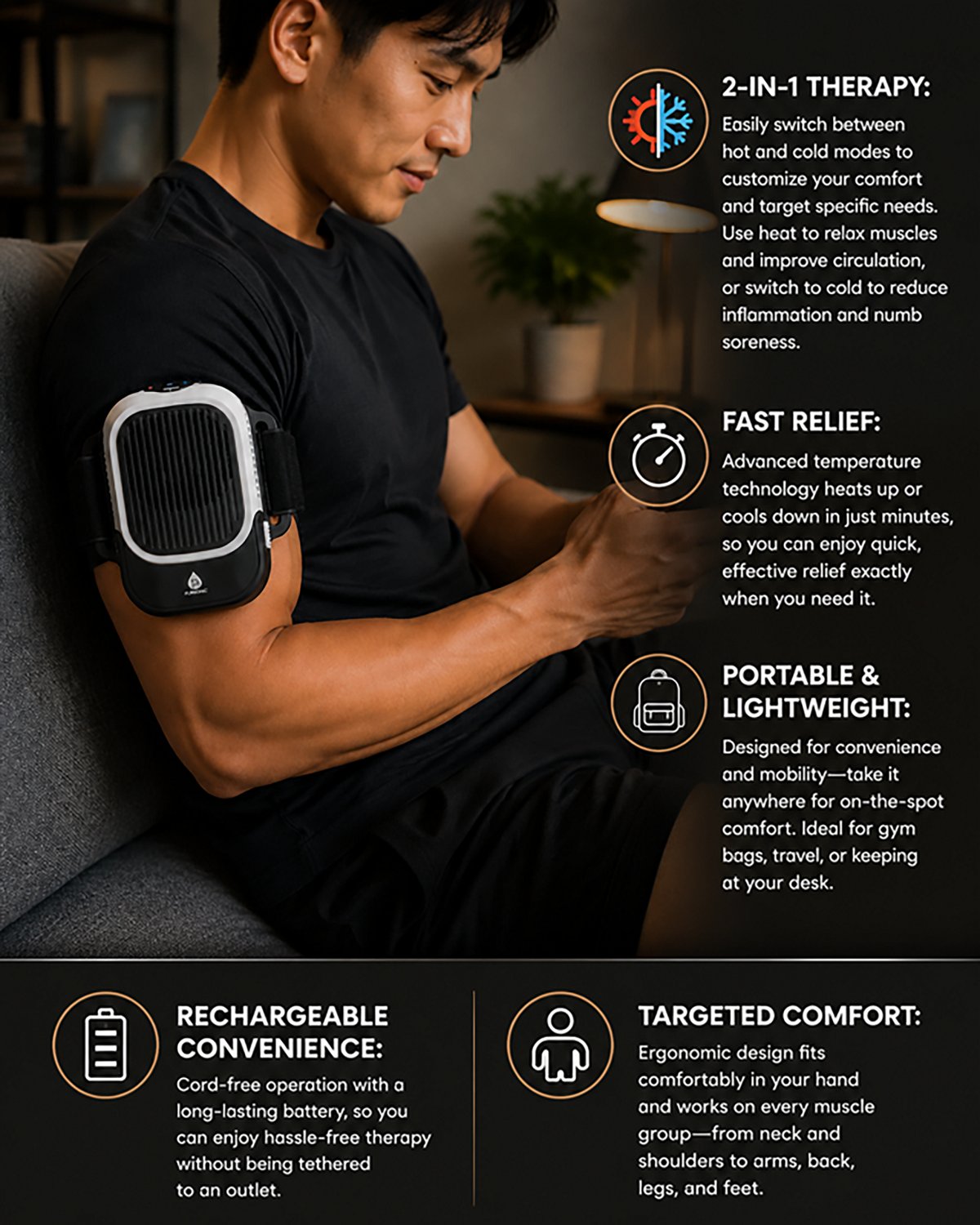 Pursonic 2-in-1 Hot and Cold Therapy Massager