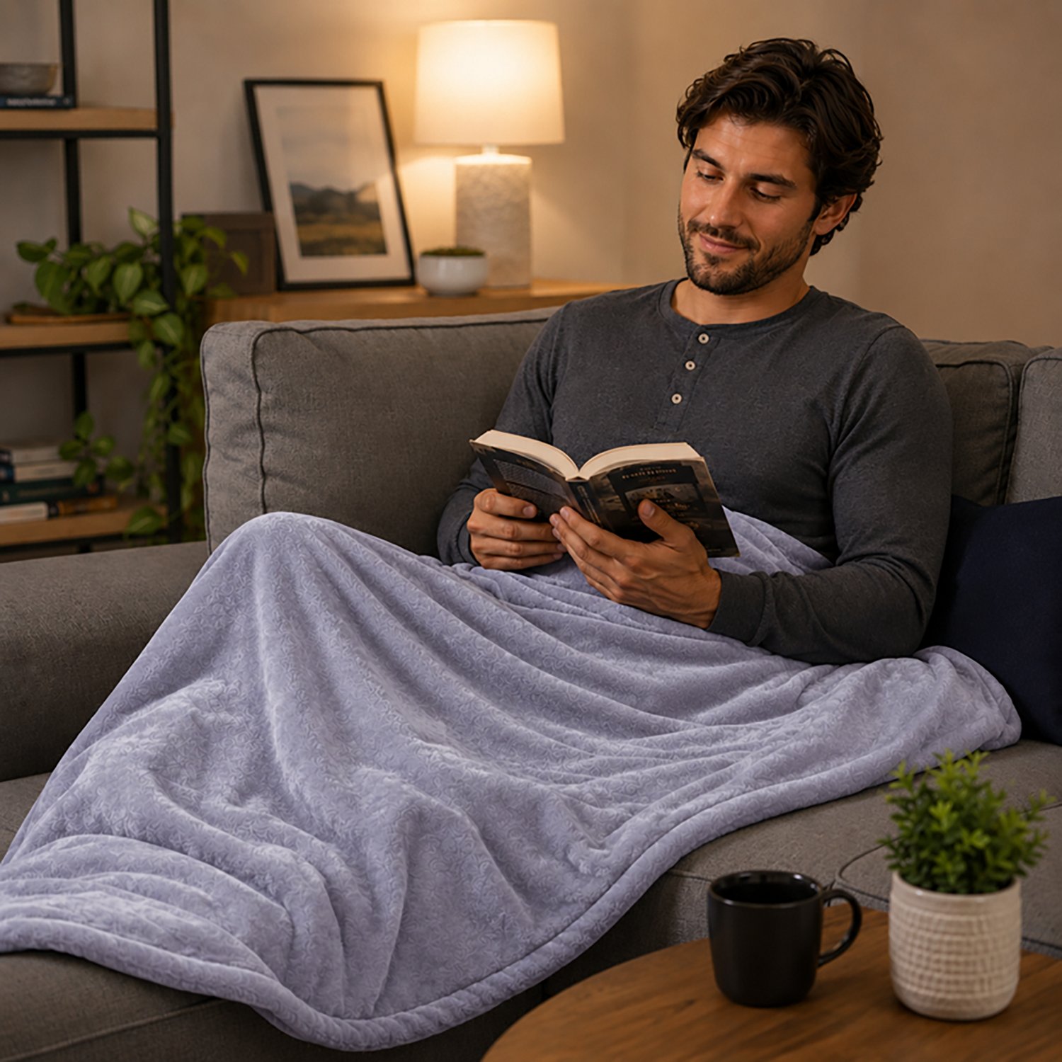 Pursonic Electric Soft Microplush Heated Blanket Throw