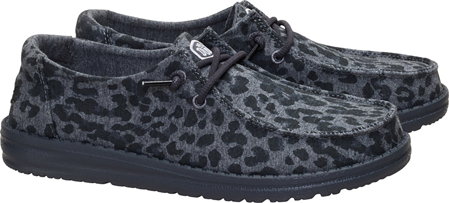 HEYDUDE Women's Wendy Stretch Jersey Leopard Shoes. - view number 3