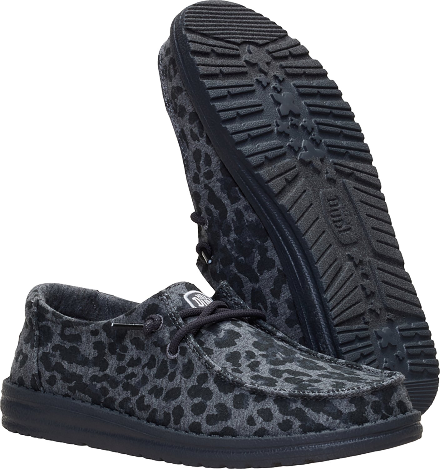 HEYDUDE Women's Wendy Stretch Jersey Leopard Shoes. - view number 4