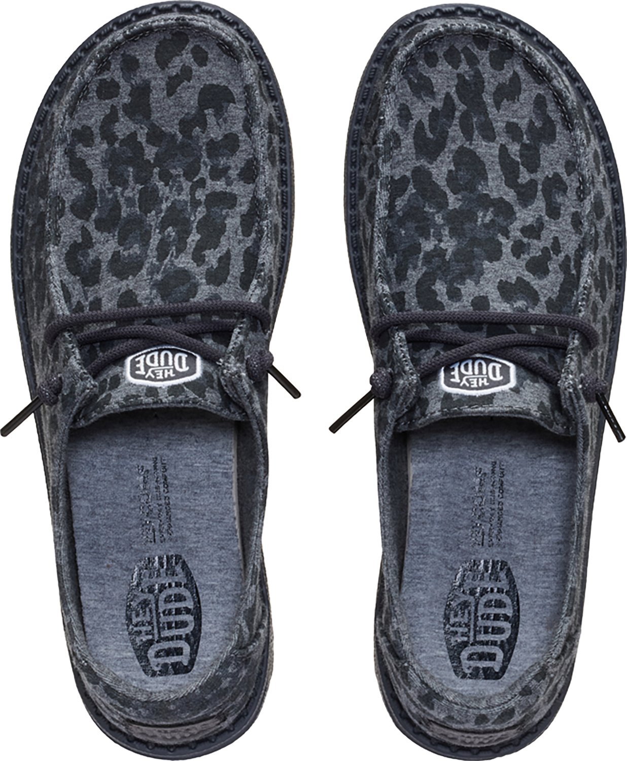 HEYDUDE Women's Wendy Stretch Jersey Leopard Shoes. - view number 5
