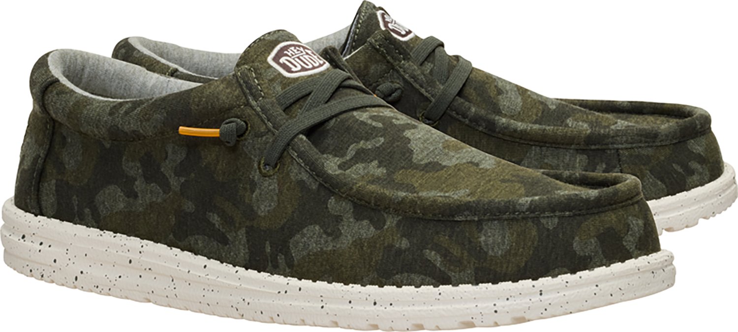 HEYDUDE Men's Wally Stretch Jersey Camo Shoes - view number 3